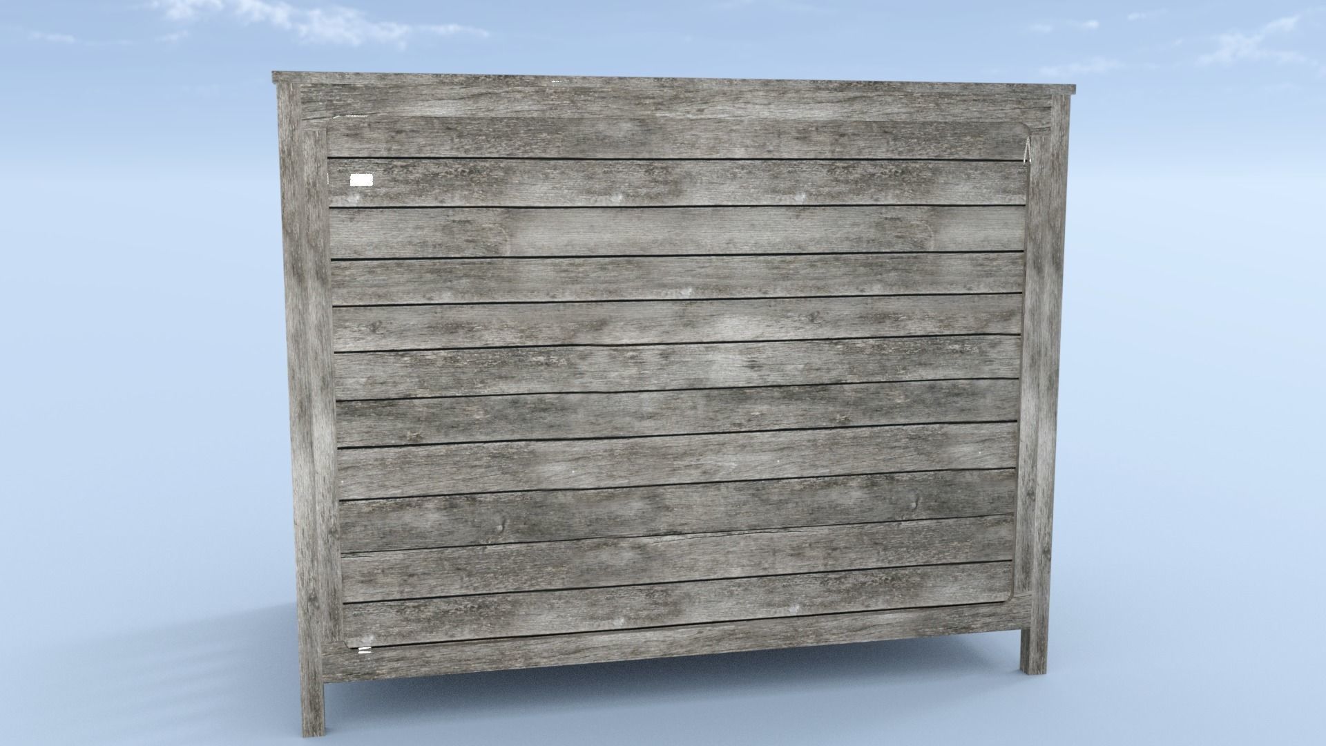 Baby Crib Low-poly 3D model_3