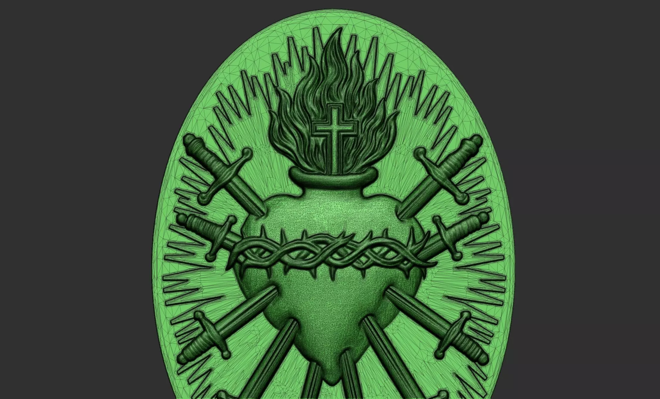 Heart Pendant 3D print model_7