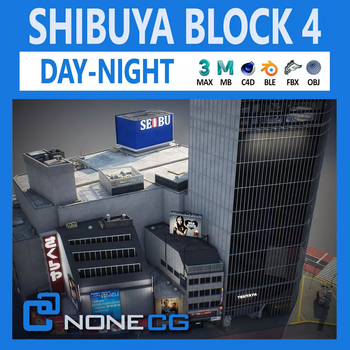 Tokyo Shibuya Block 4 v3 3D model
