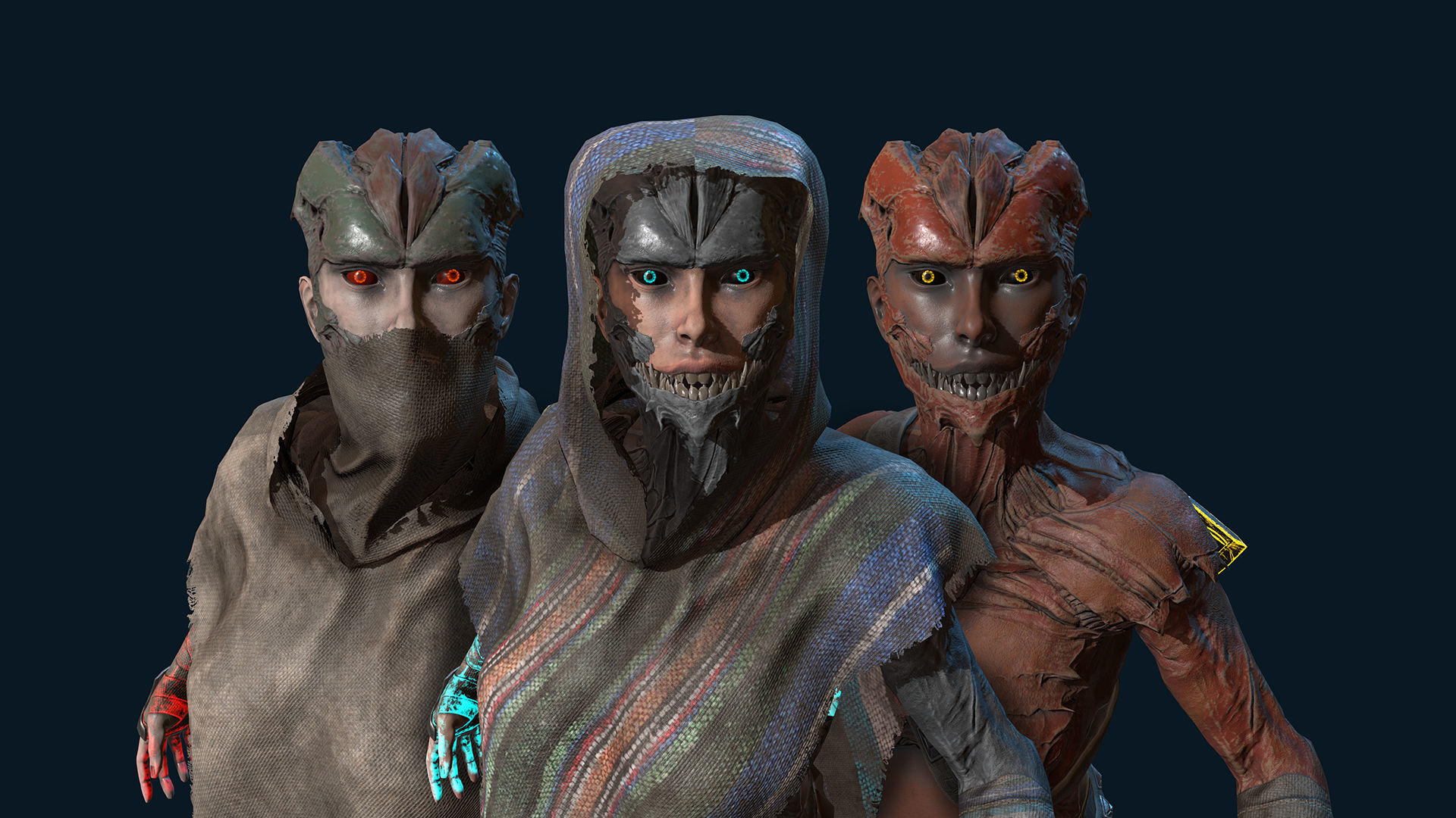 Demons 01 Low-poly 3D model_5