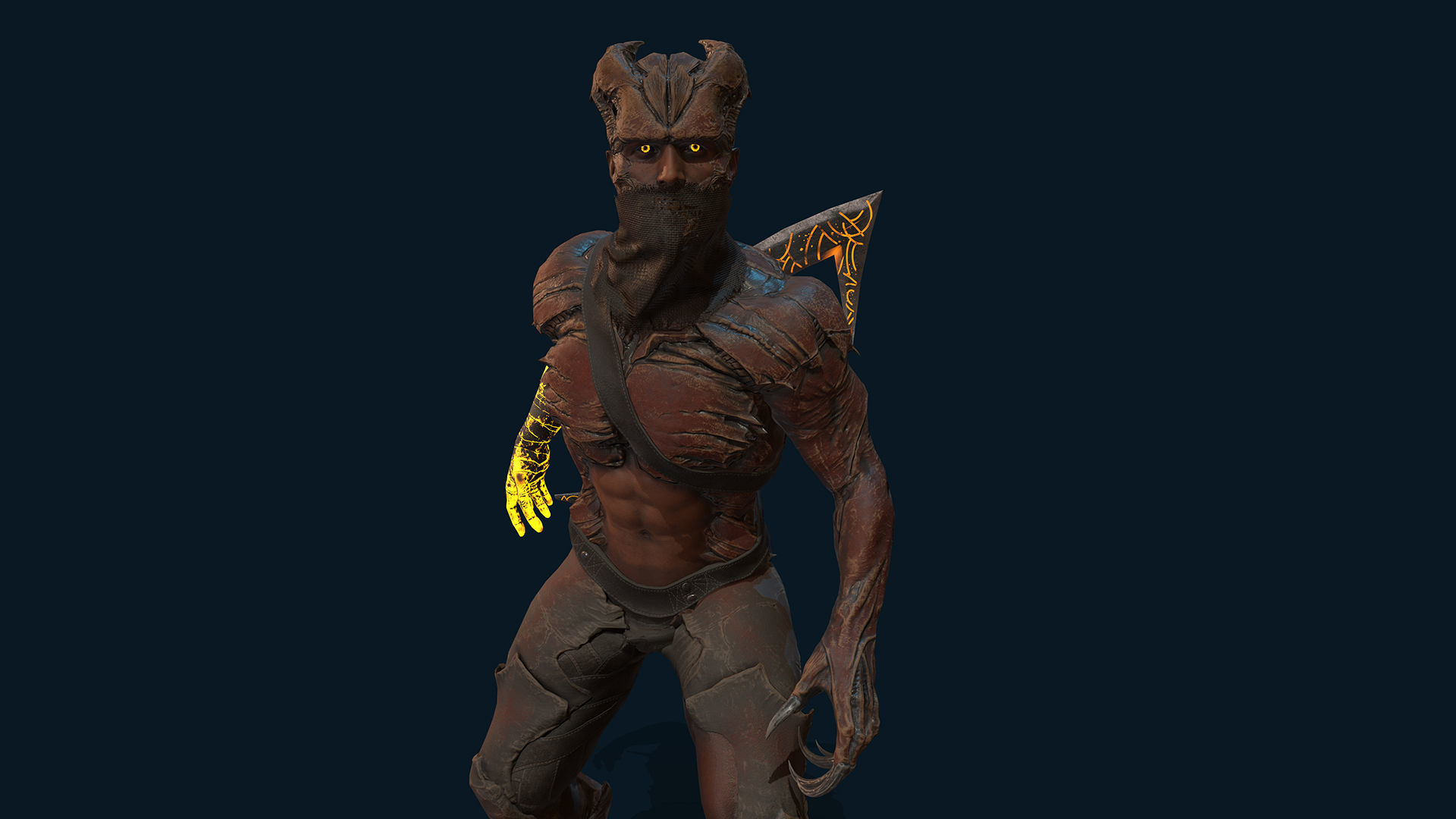 Demons 01 Low-poly 3D model_22