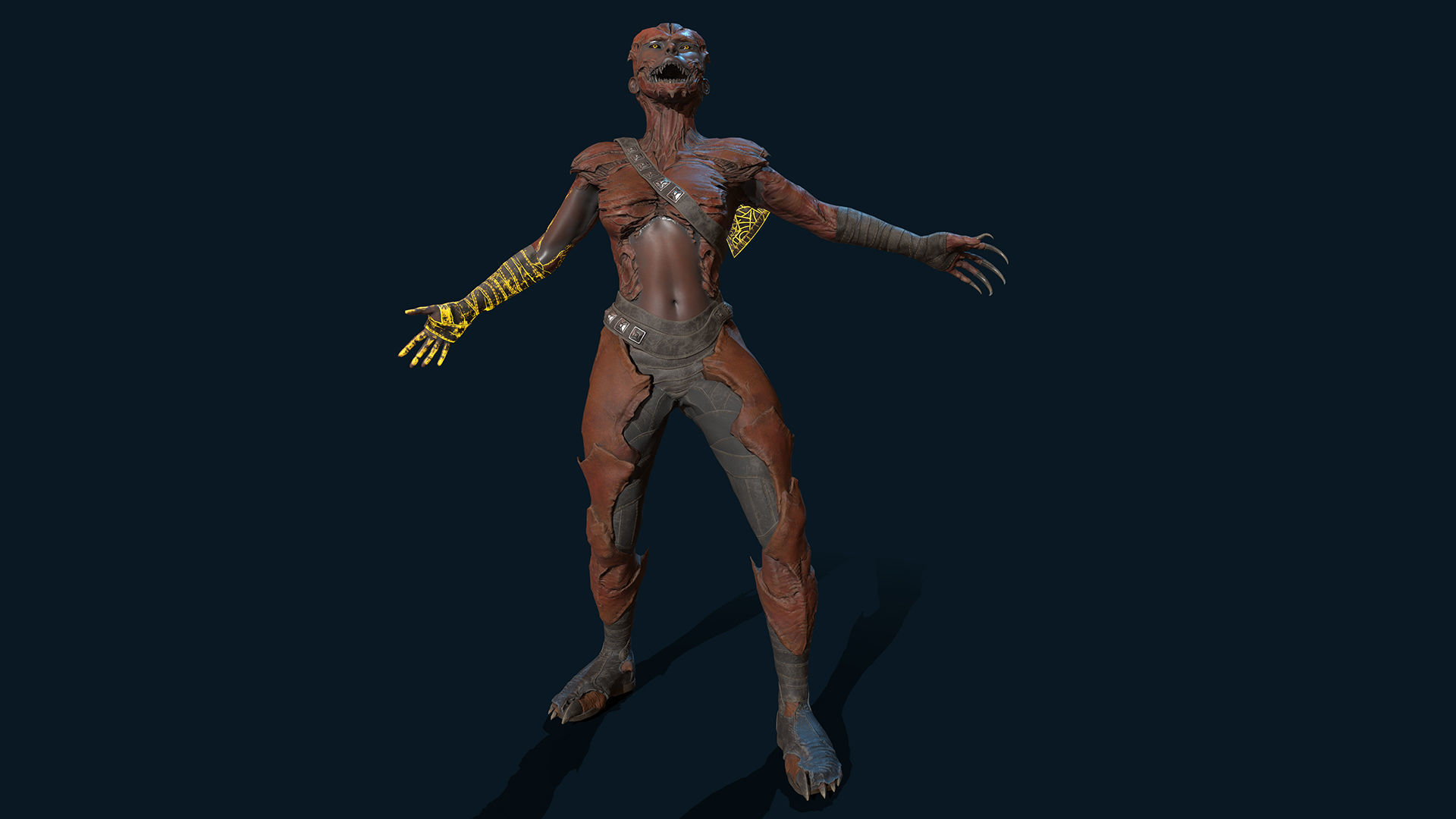 Demons 01 Low-poly 3D model_12
