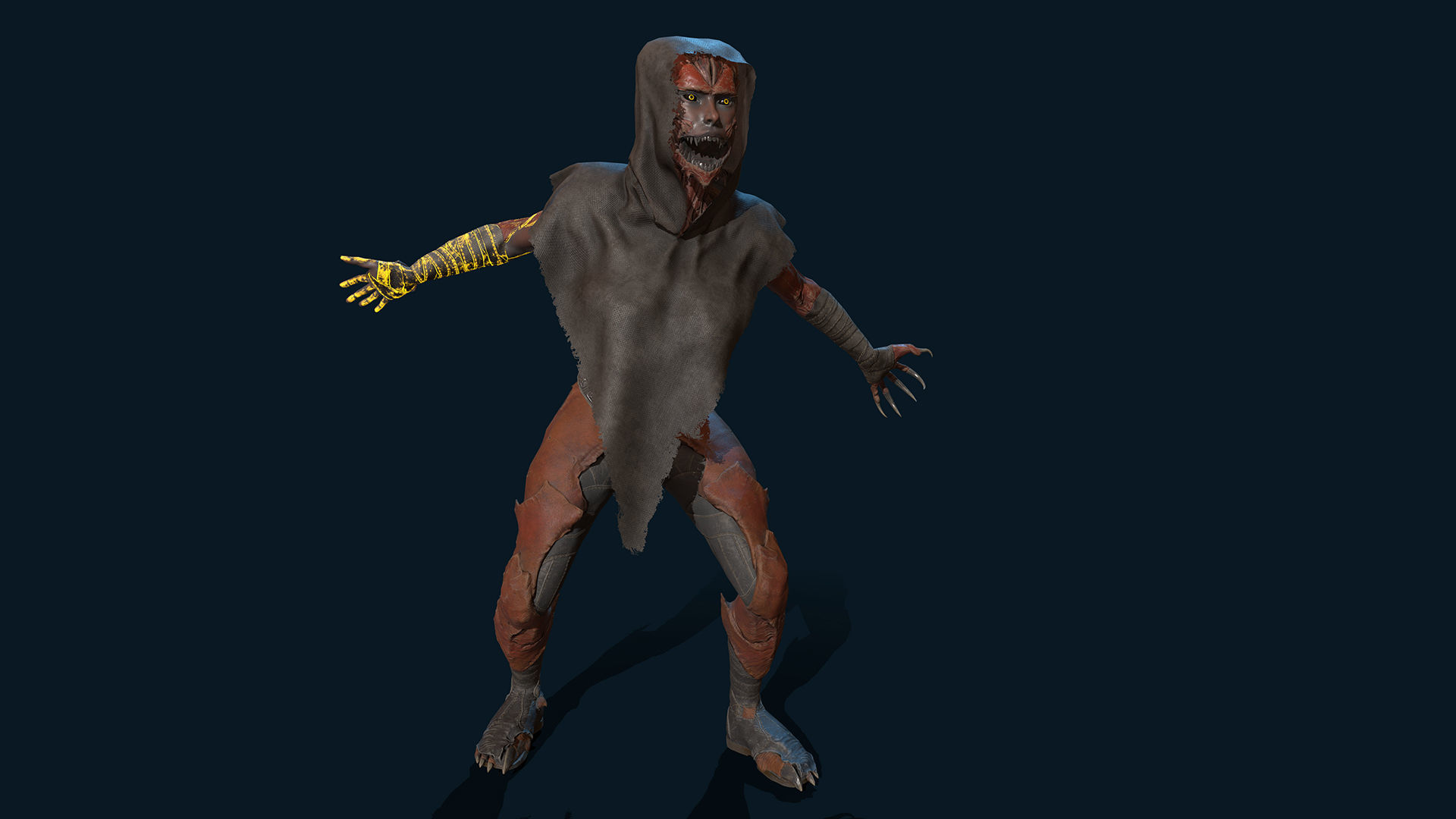 Demons 01 Low-poly 3D model_14