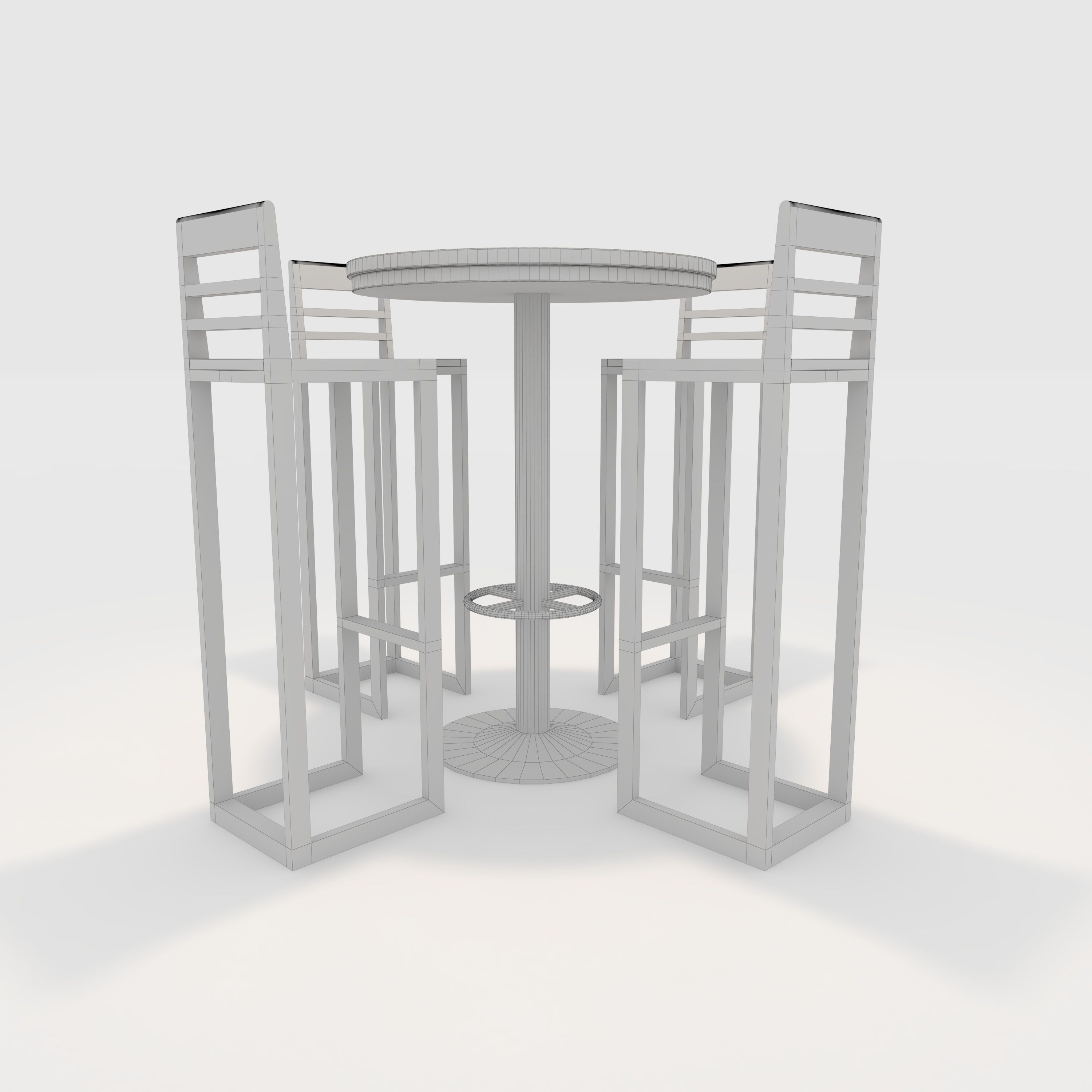 Bar Table And Chair 6 3D model_5