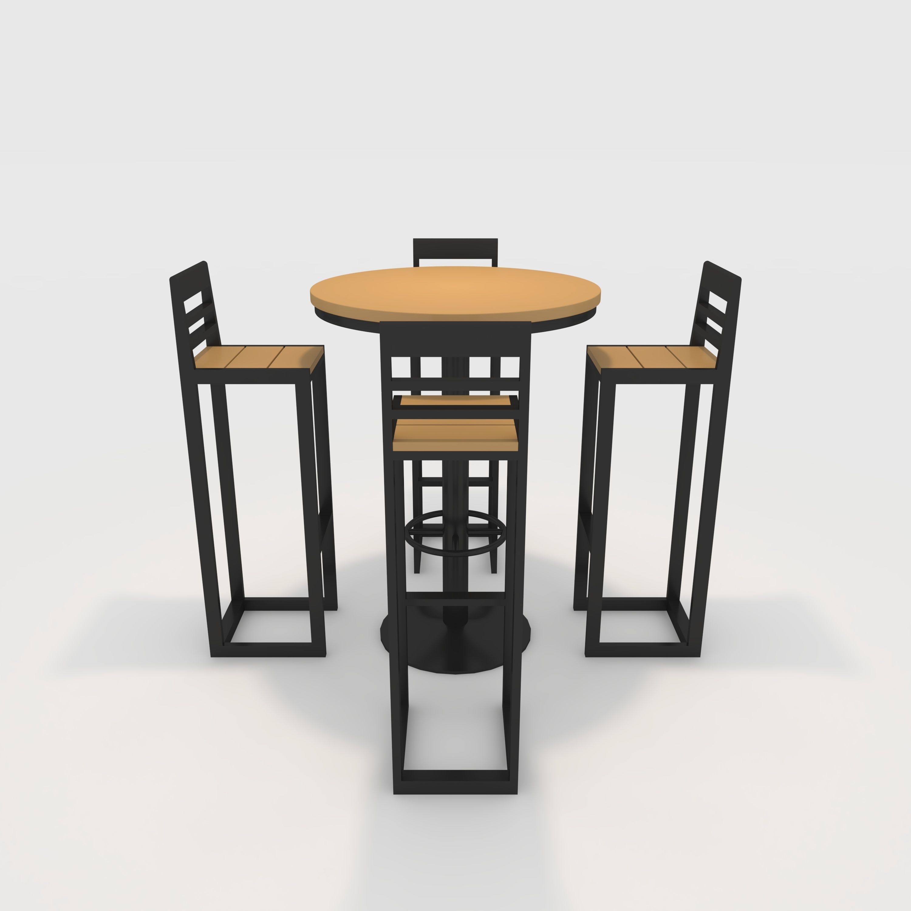 Bar Table And Chair 6 3D model_2