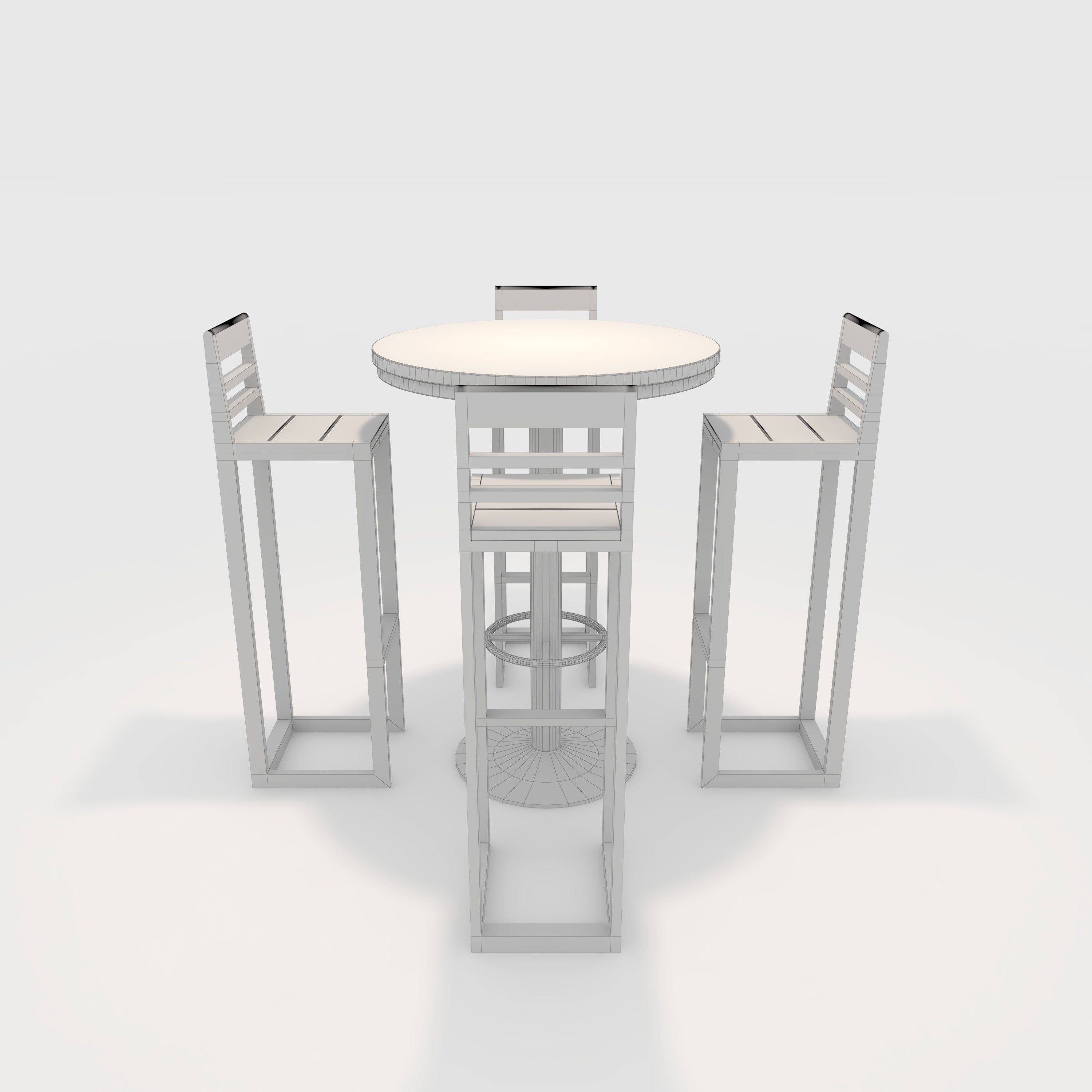 Bar Table And Chair 6 3D model_3