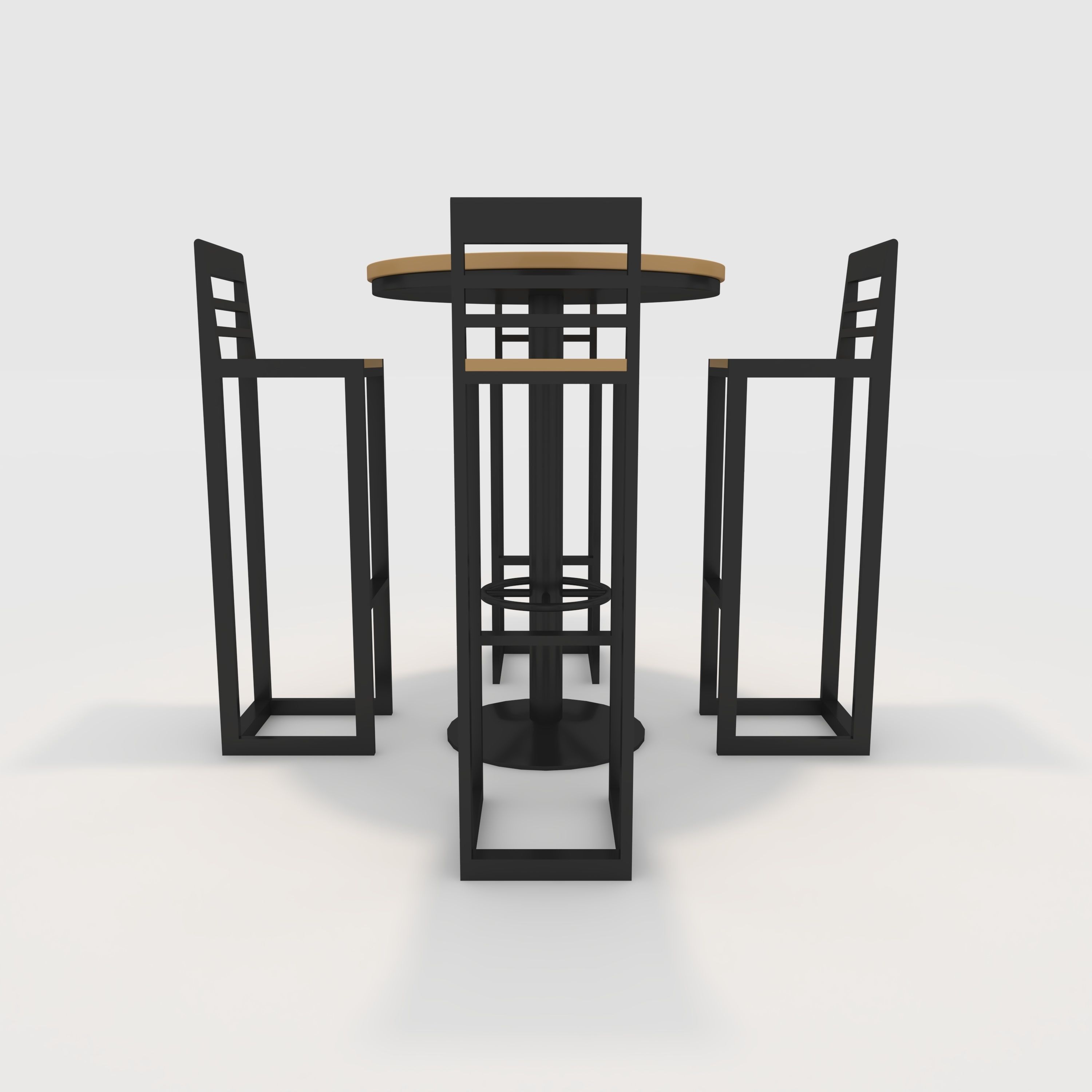 Bar Table And Chair 6 3D model_6