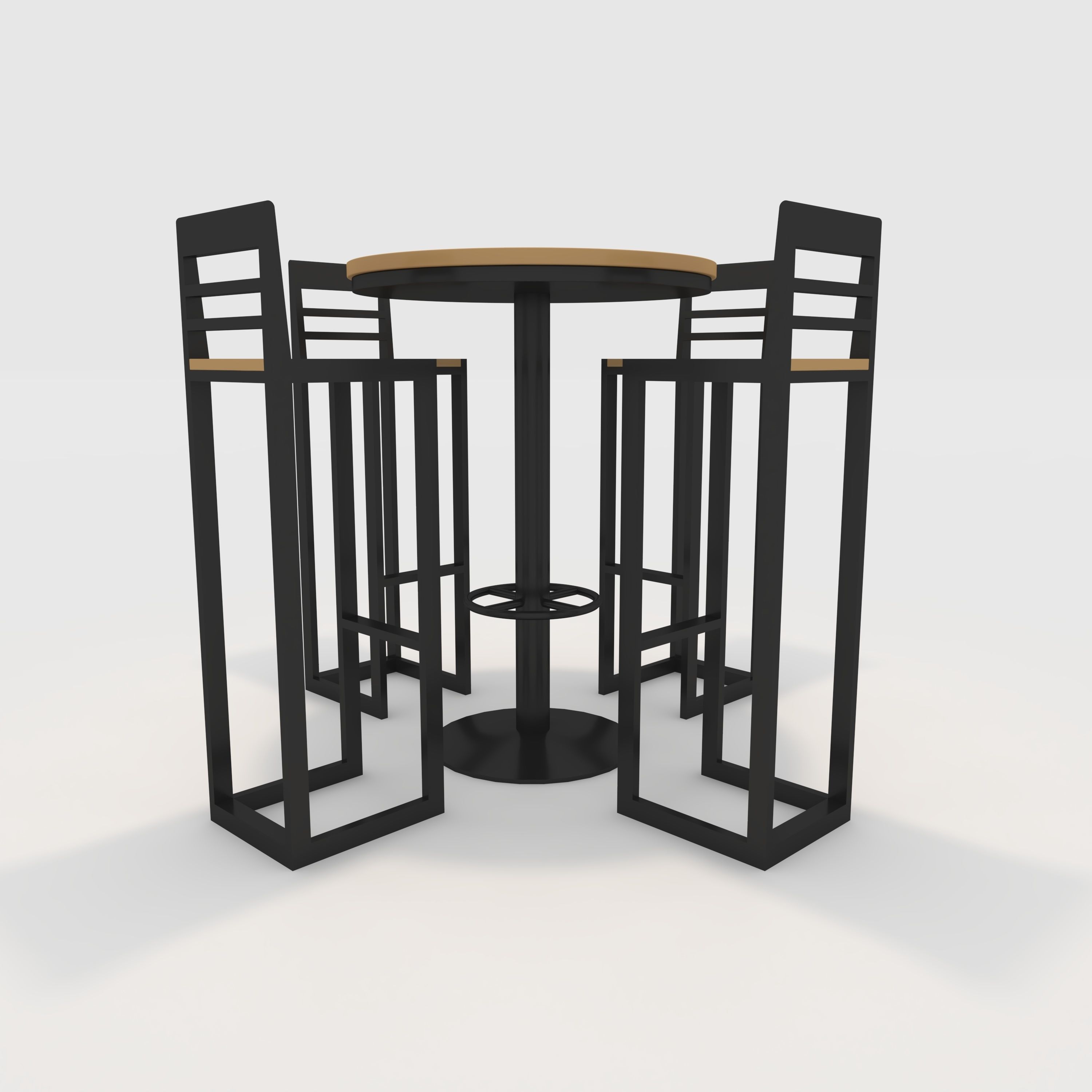 Bar Table And Chair 6 3D model_4