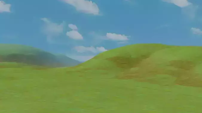 Grassy Hills Landscape 