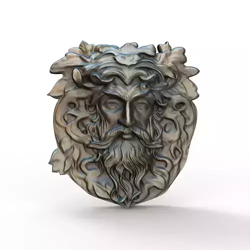 Green Man Pagan Sculpture 3D print model