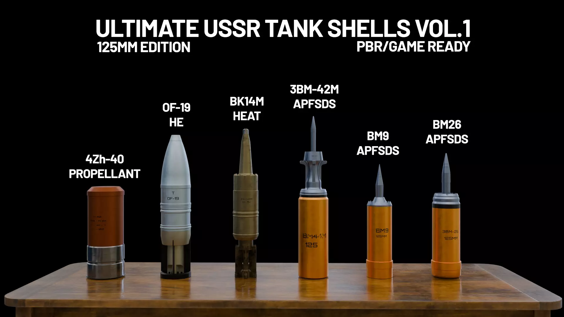 Ultimate USSR Tank Shells Vol 1 Low-poly 3D model_0