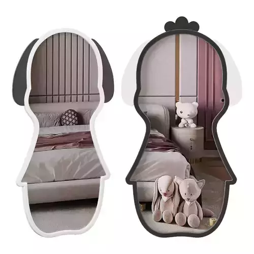 Anime Dog Design Cartoon Floor Mirror