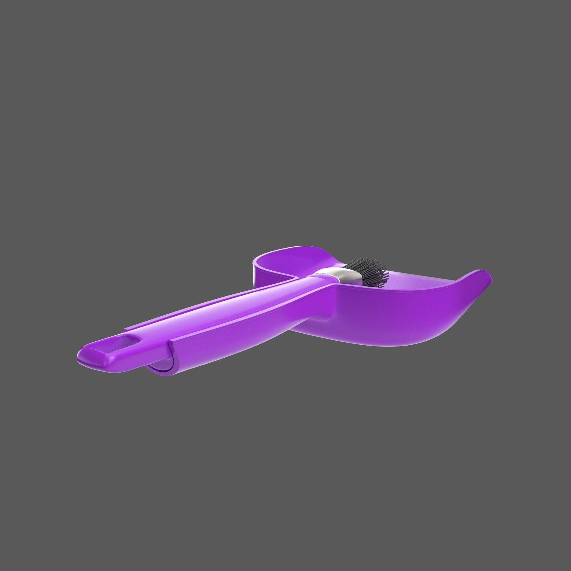 Dustpan and Brush Low-poly 3D model_1