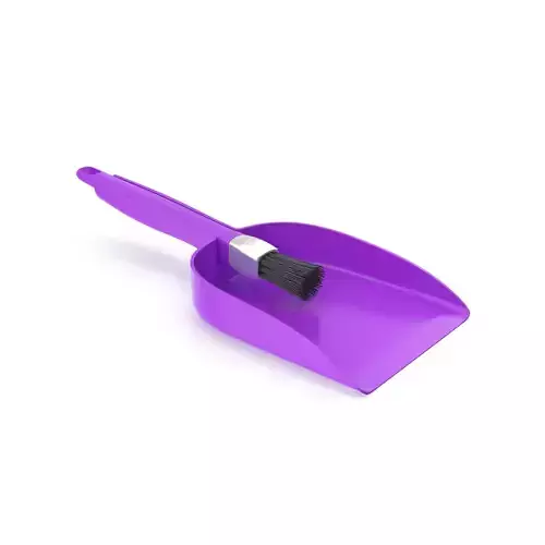 Dustpan and Brush Low-poly 3D model