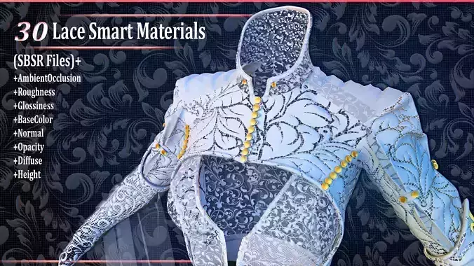30 Lace and Guipure Materials SBSAR AND Textures Texture