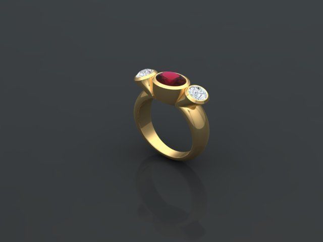 Classic ring R03 3D model_3