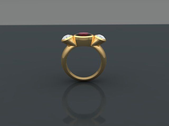 Classic ring R03 3D model_2