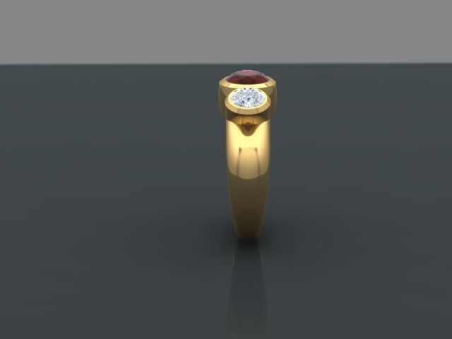 Classic ring R03 3D model_1