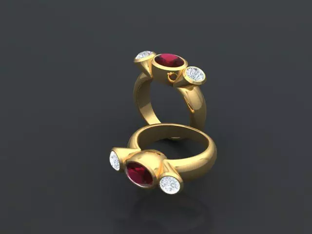 Classic ring R03 3D model_0