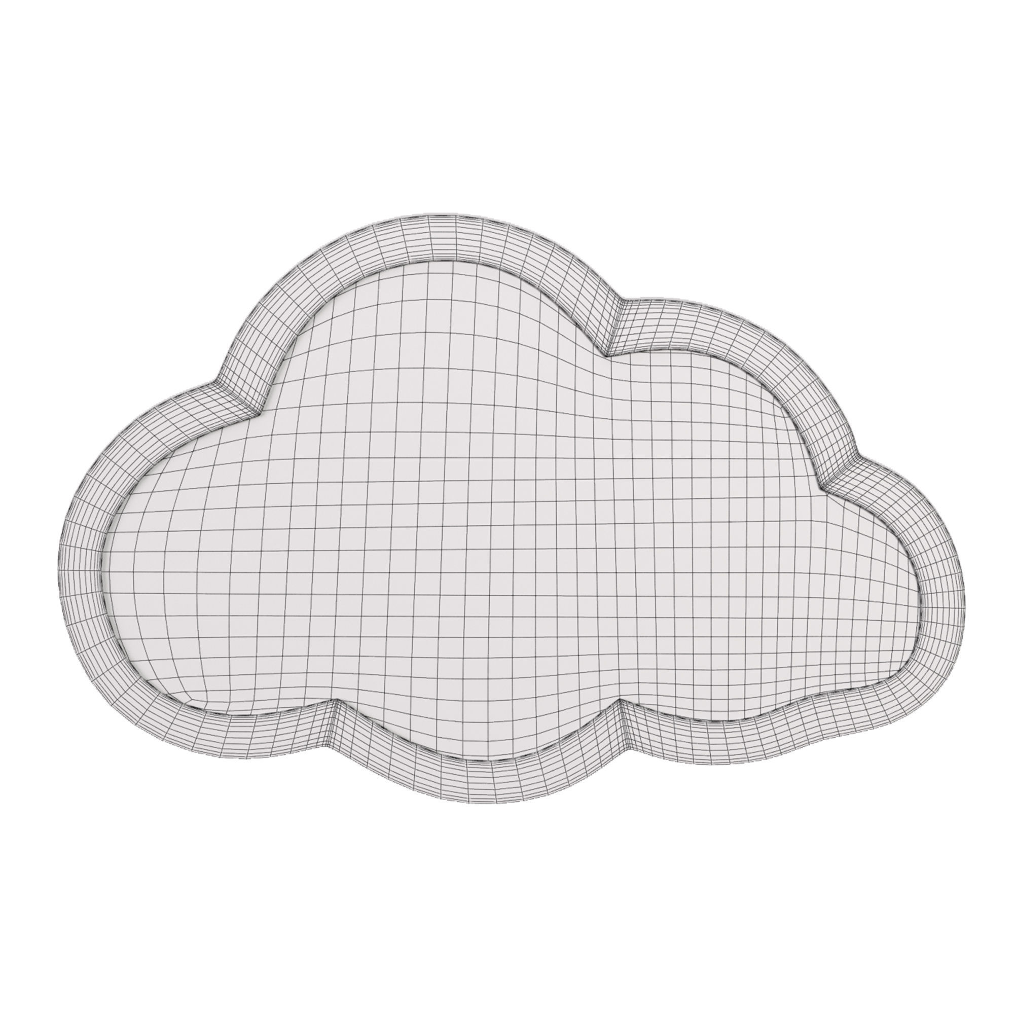 Cloud Shape Kids Room Mirror 3D model_3