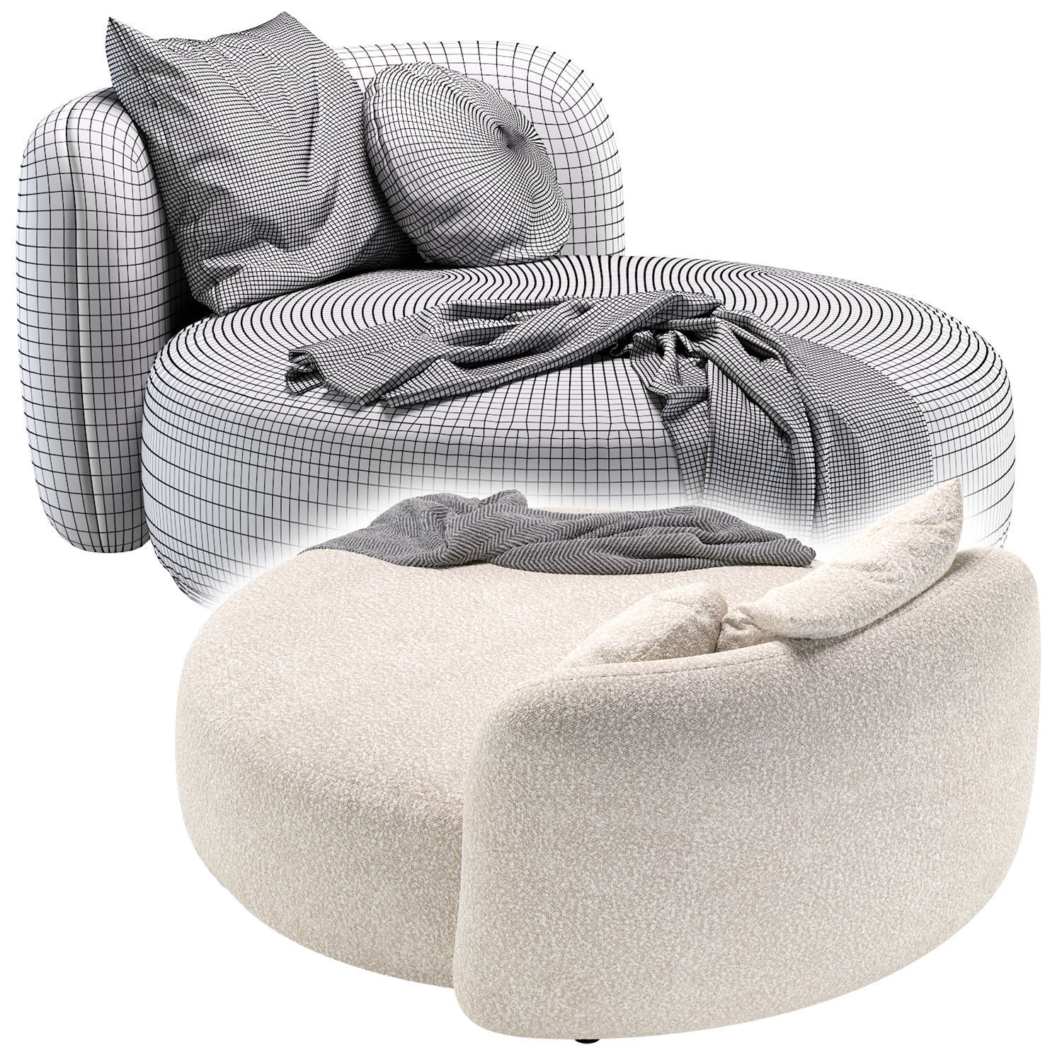 Couch Fabro 3D model_6