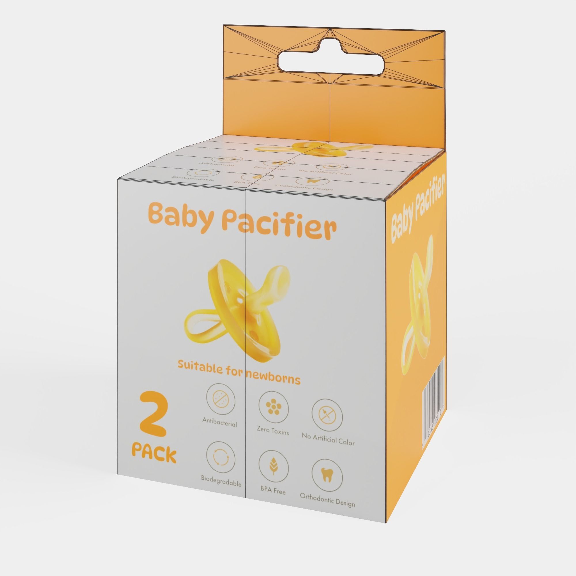 Other baby care products Baby Pacifier Low-poly 3D model_1