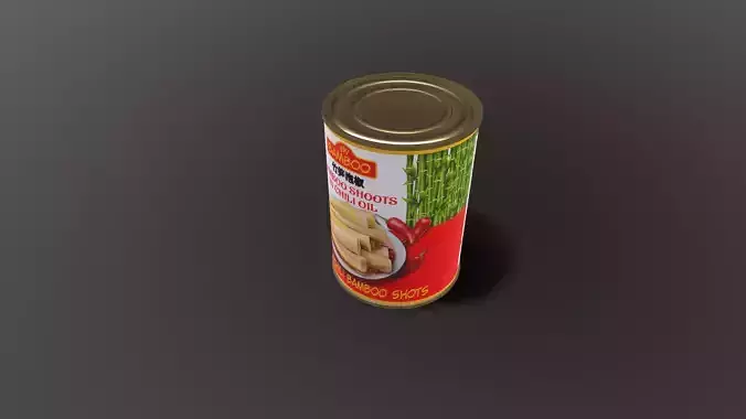 Canned Chili Bamboo Shots - 3D Model Low-poly 3D model