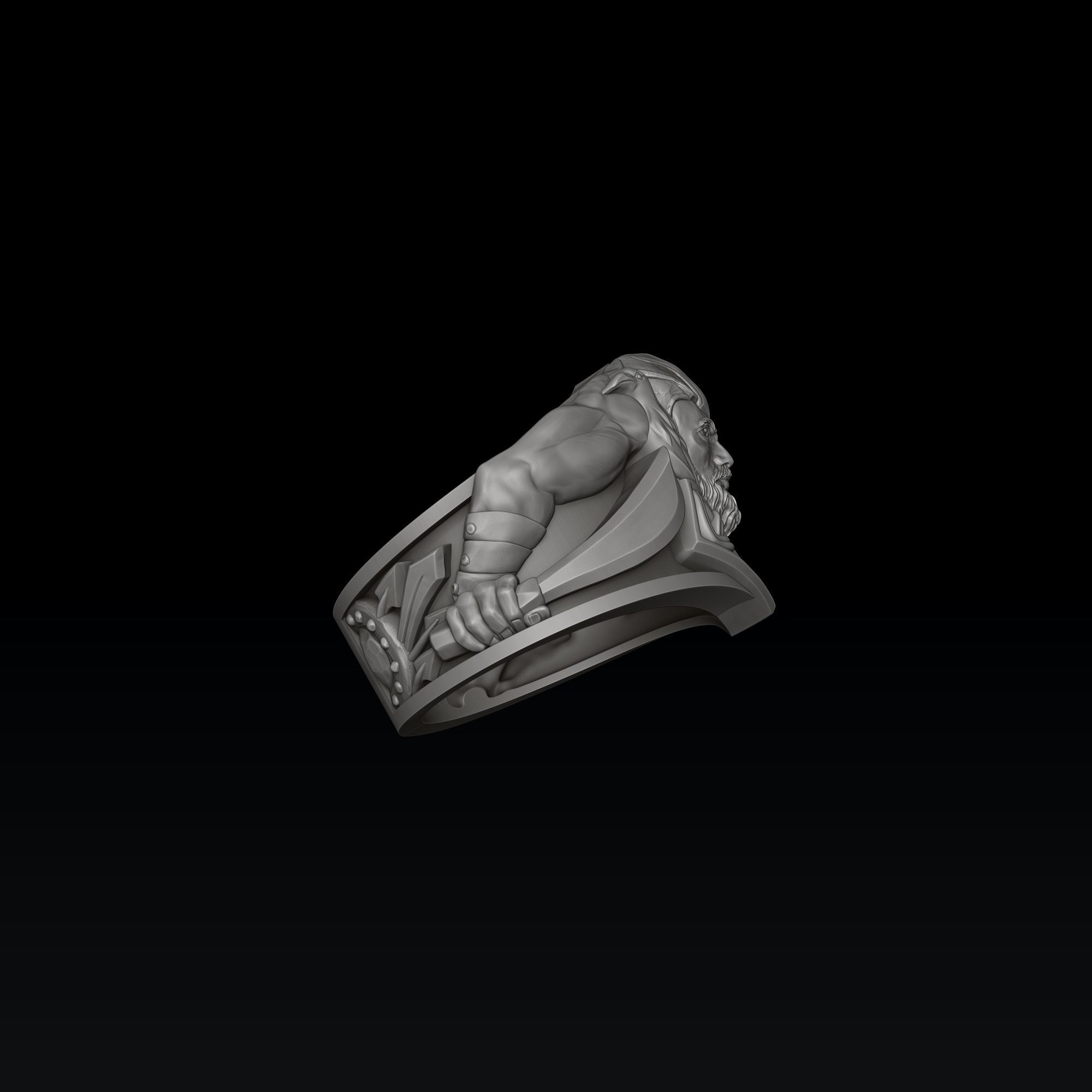 Viking Ring 3D print model_5