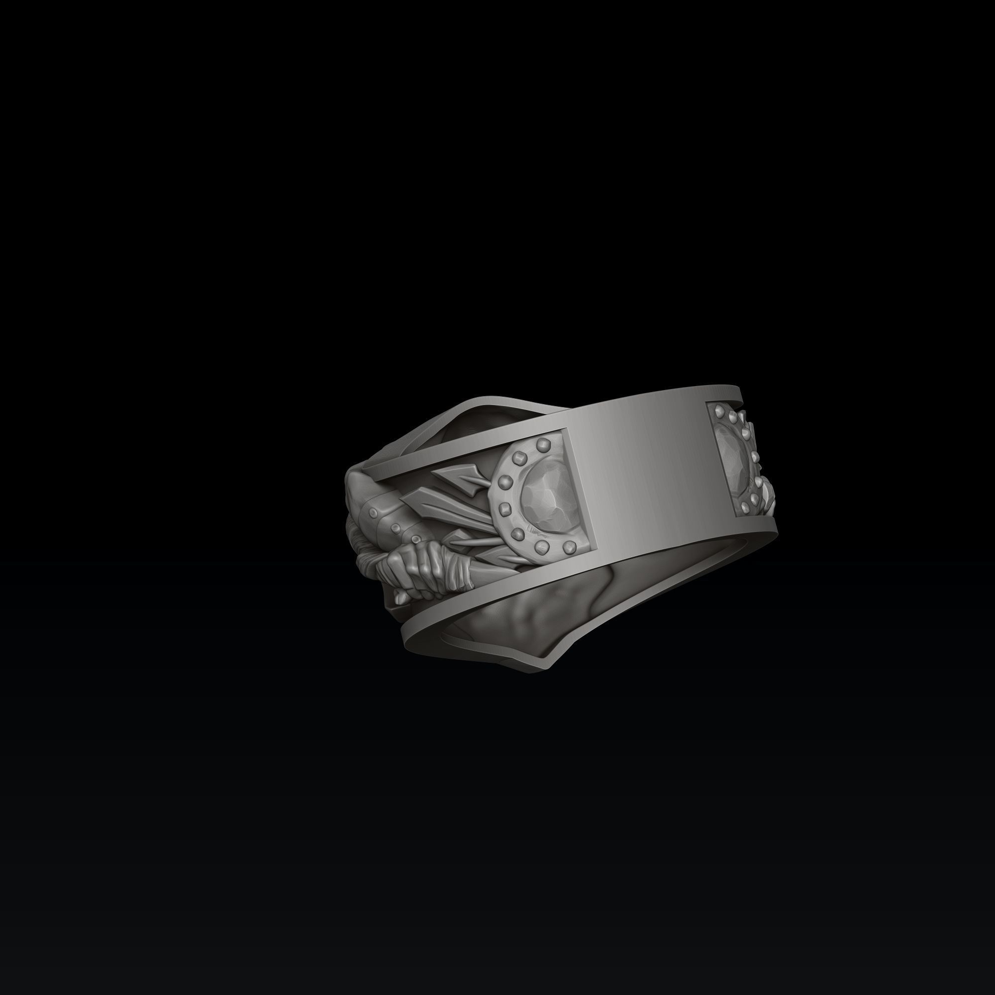 Viking Ring 3D print model_4
