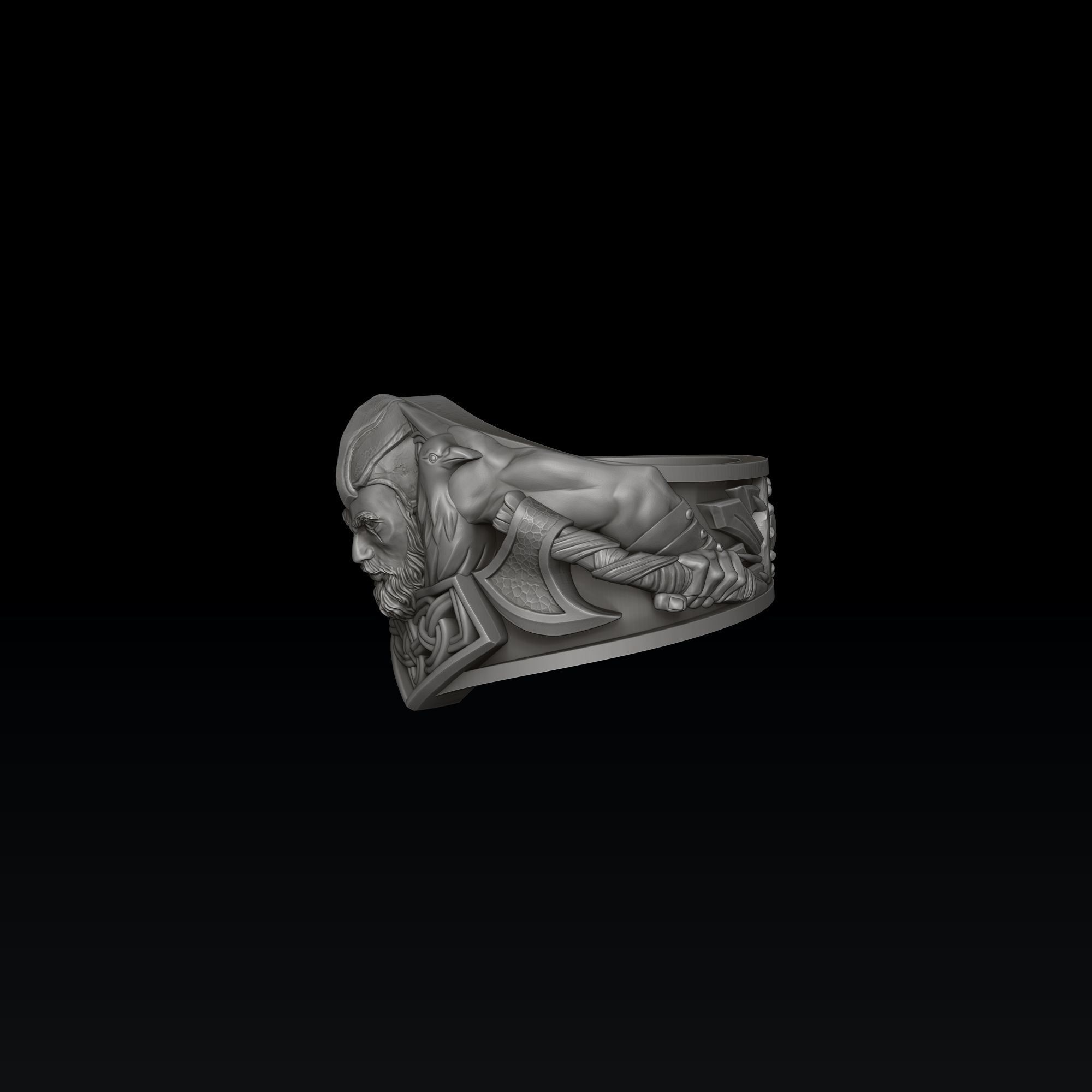 Viking Ring 3D print model_6