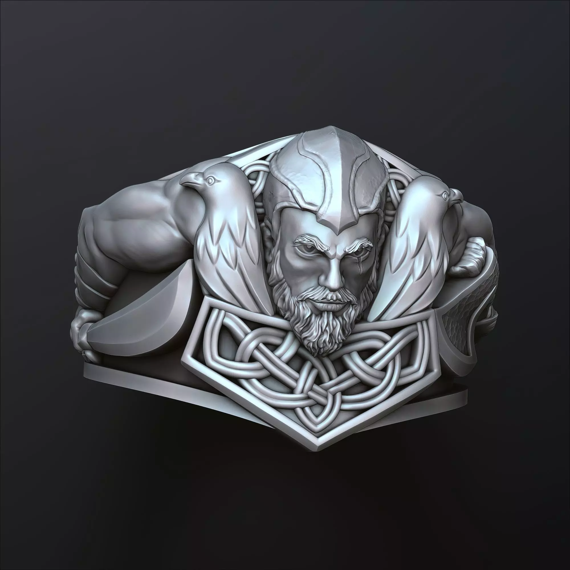 Viking Ring 3D print model_0