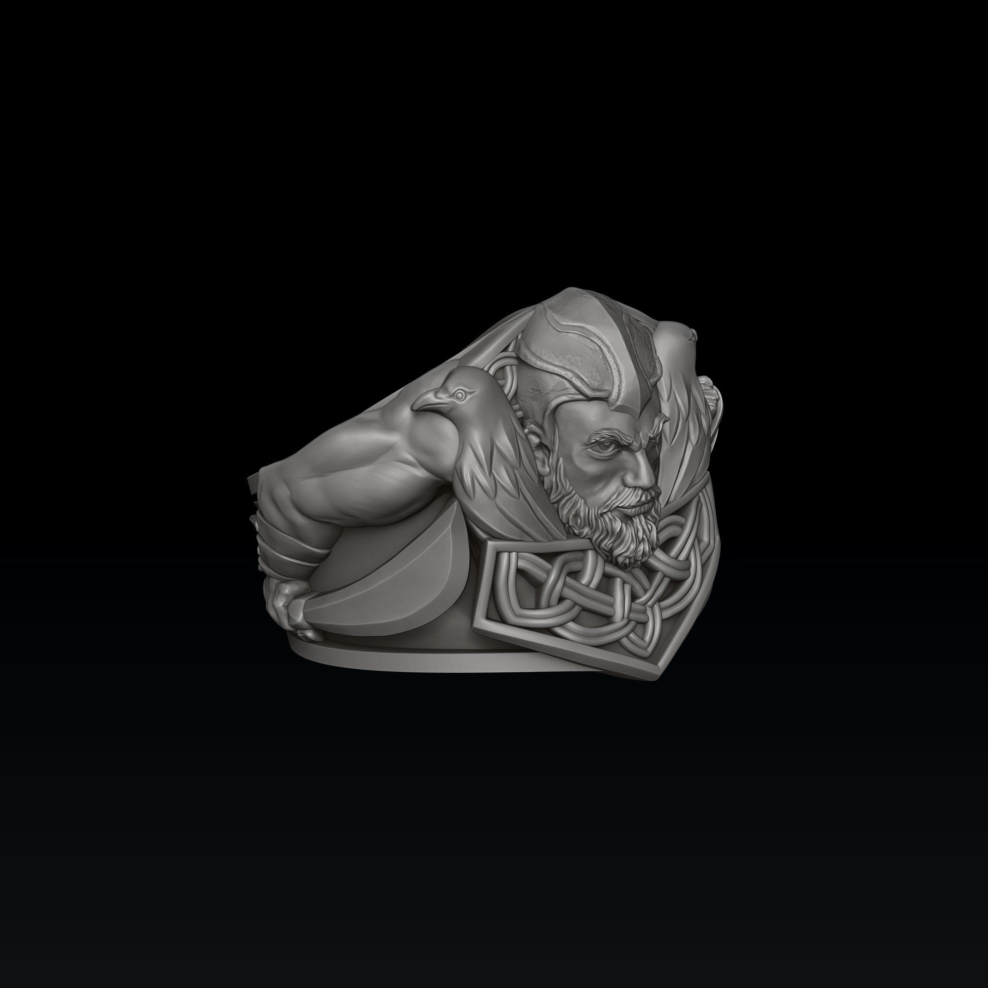 Viking Ring 3D print model_7