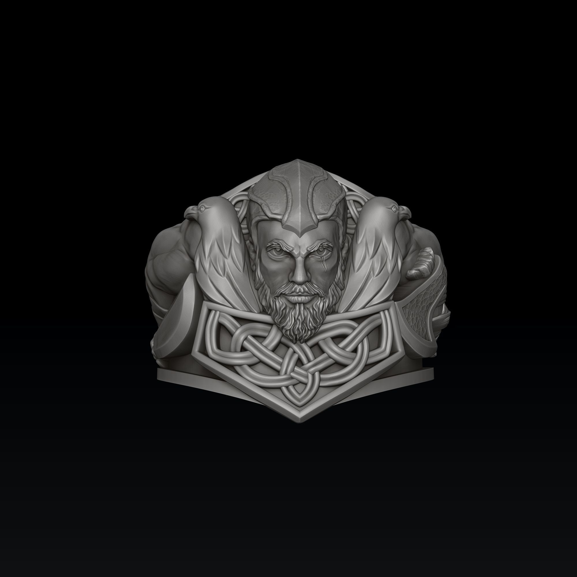 Viking Ring 3D print model_1