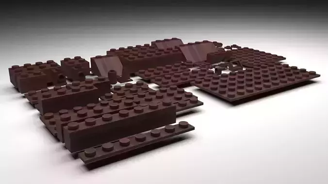 Wooden Lego Bricks Set
