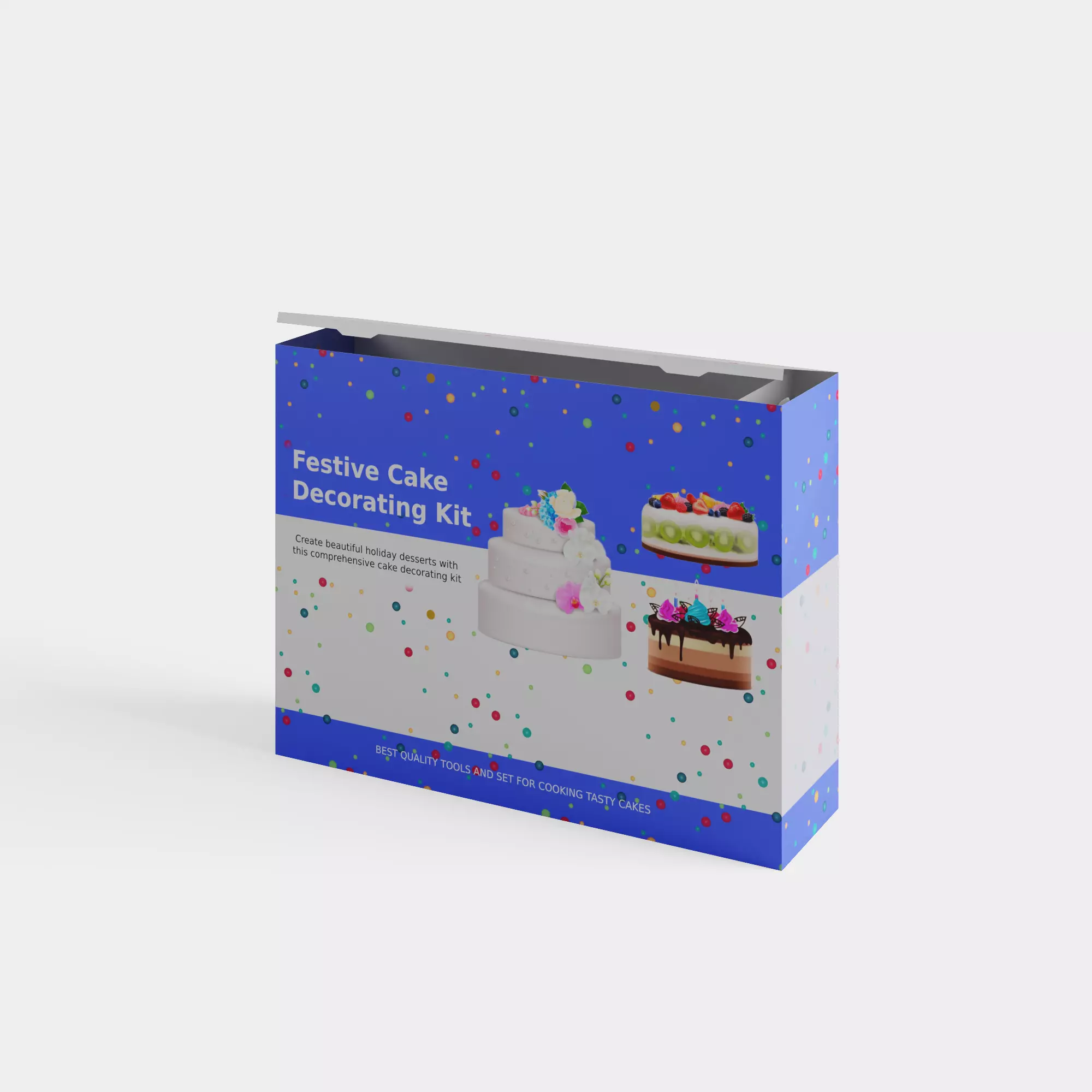 Festive Cake Decorating Kit Low-poly 3D model