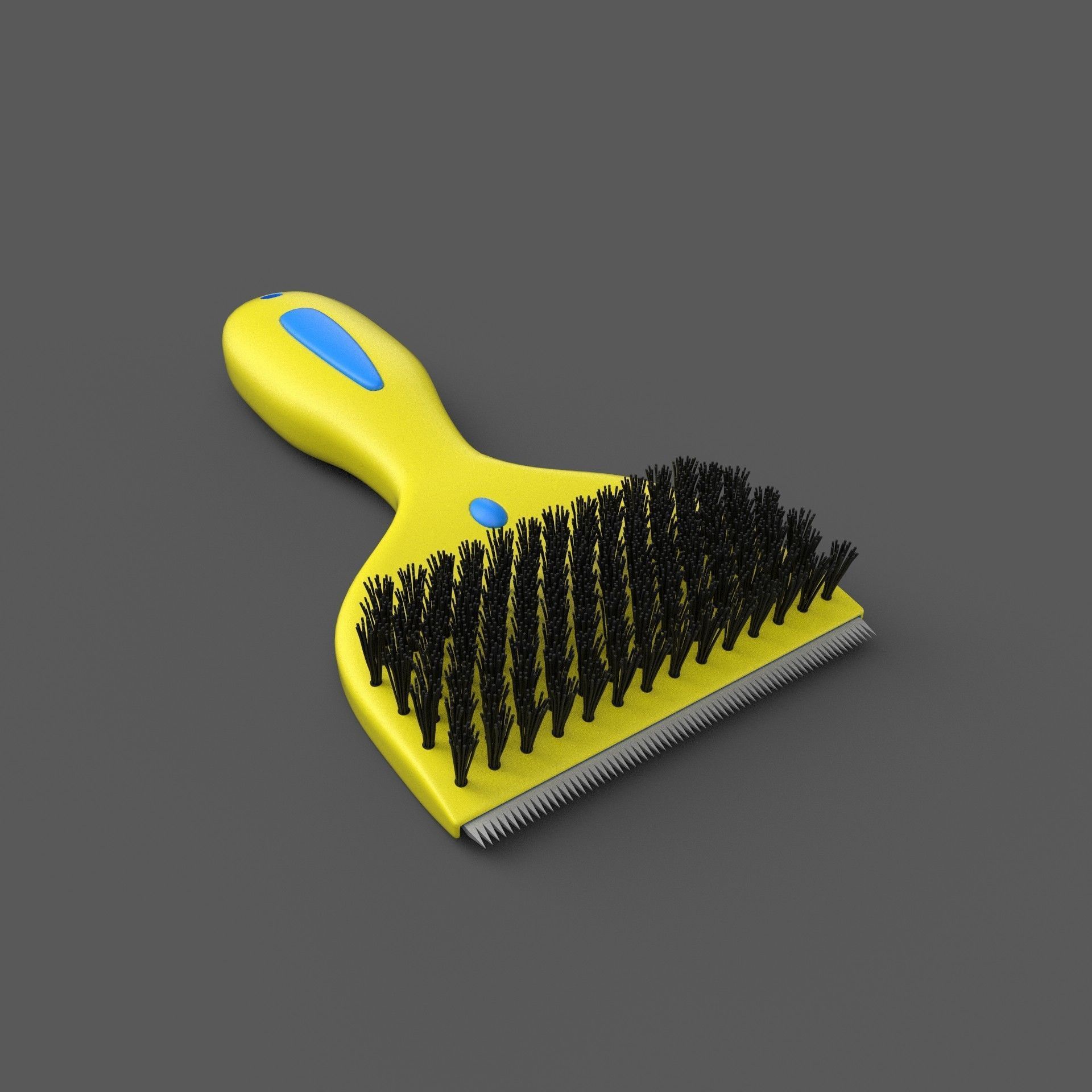 Grooming Brush Low-poly 3D model_1