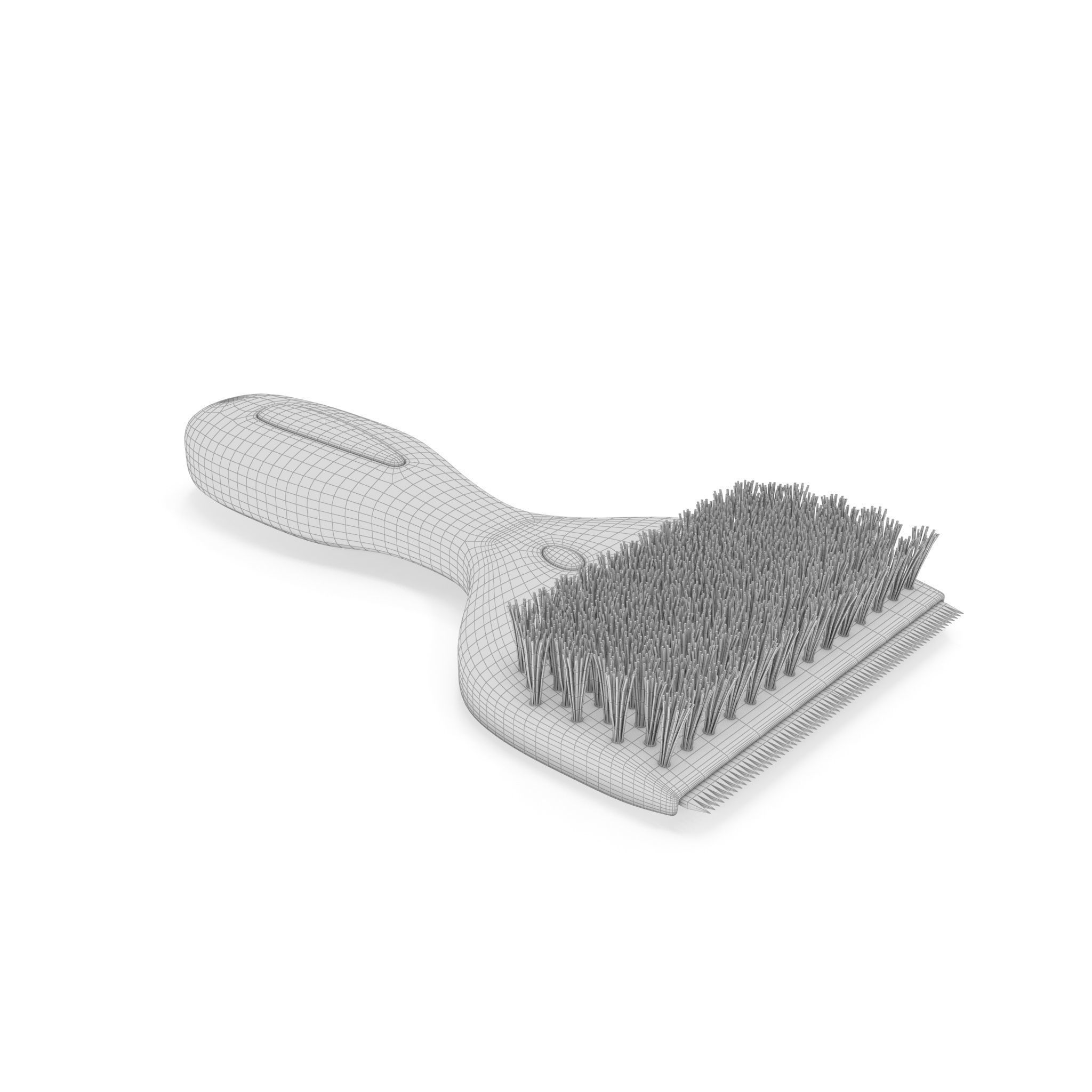Grooming Brush Low-poly 3D model_3