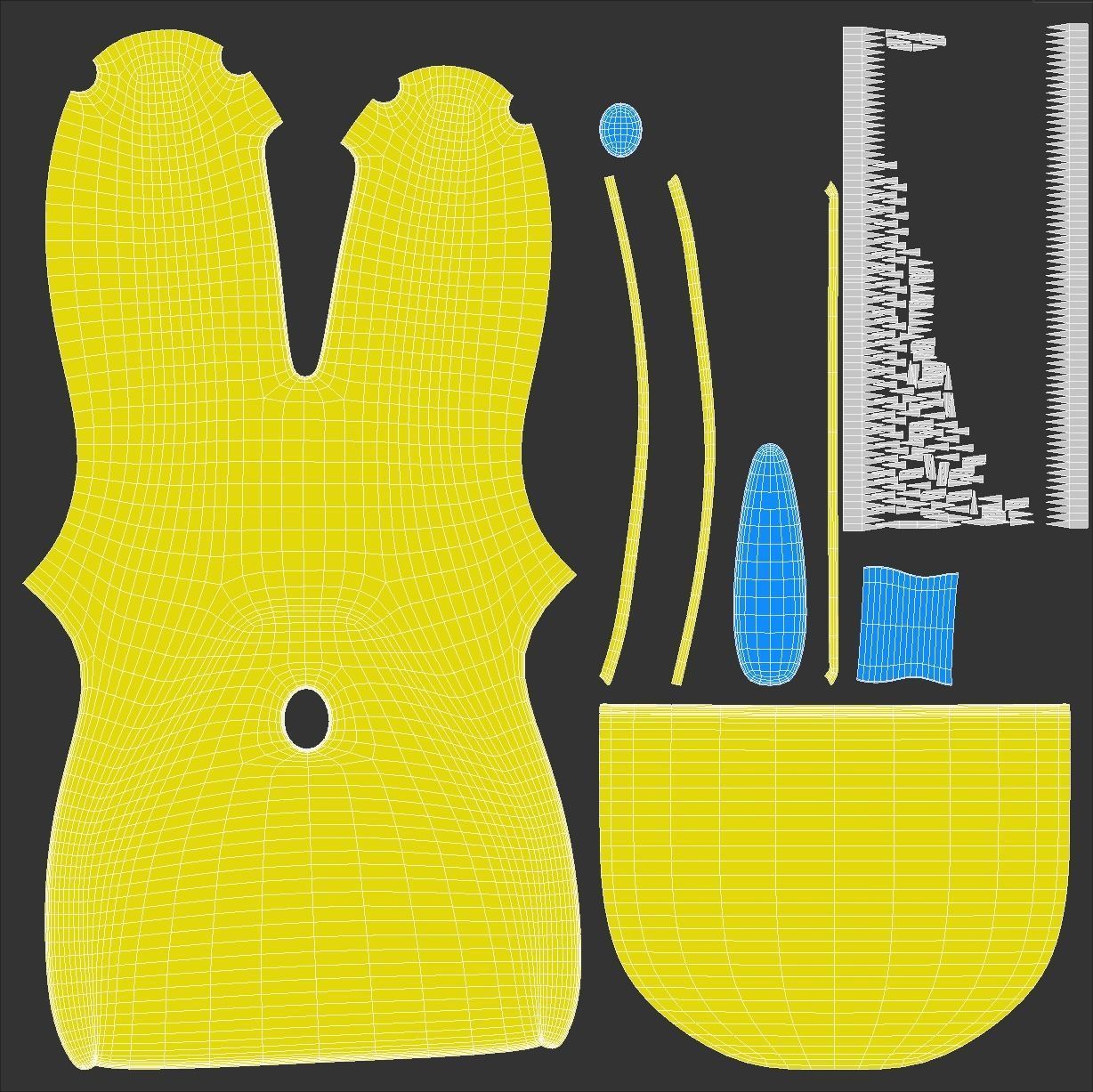 Grooming Brush Low-poly 3D model_2