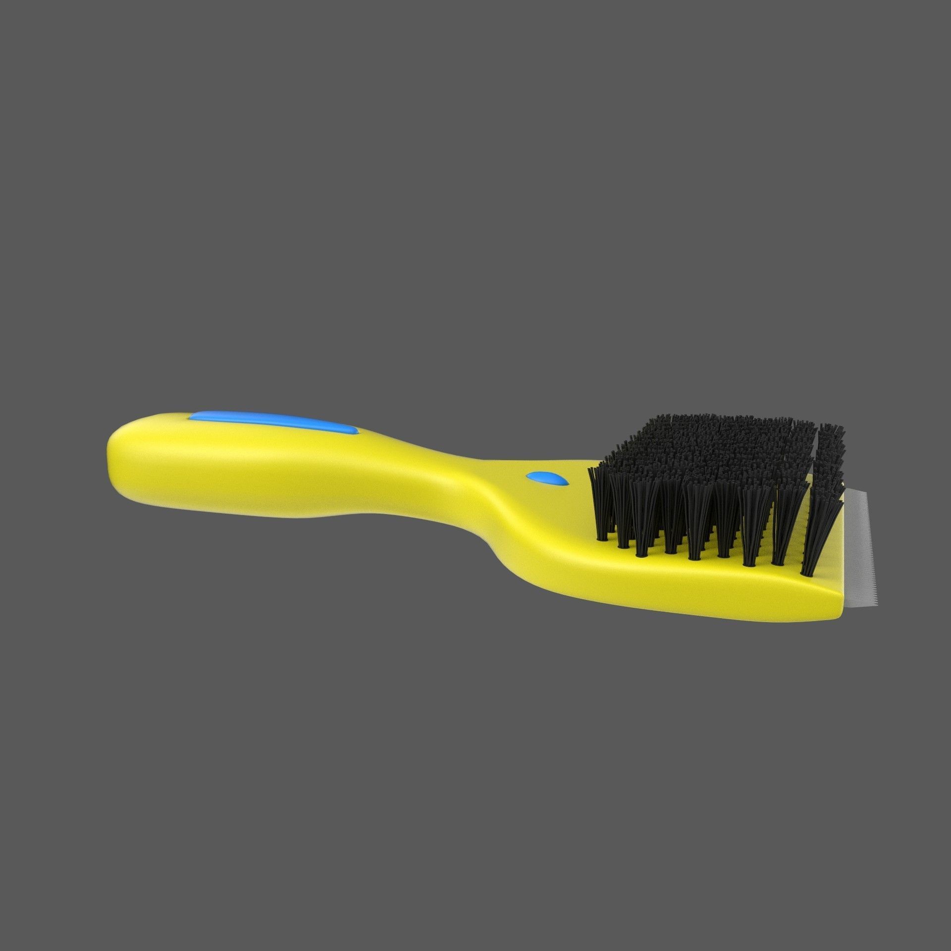 Grooming Brush Low-poly 3D model_4