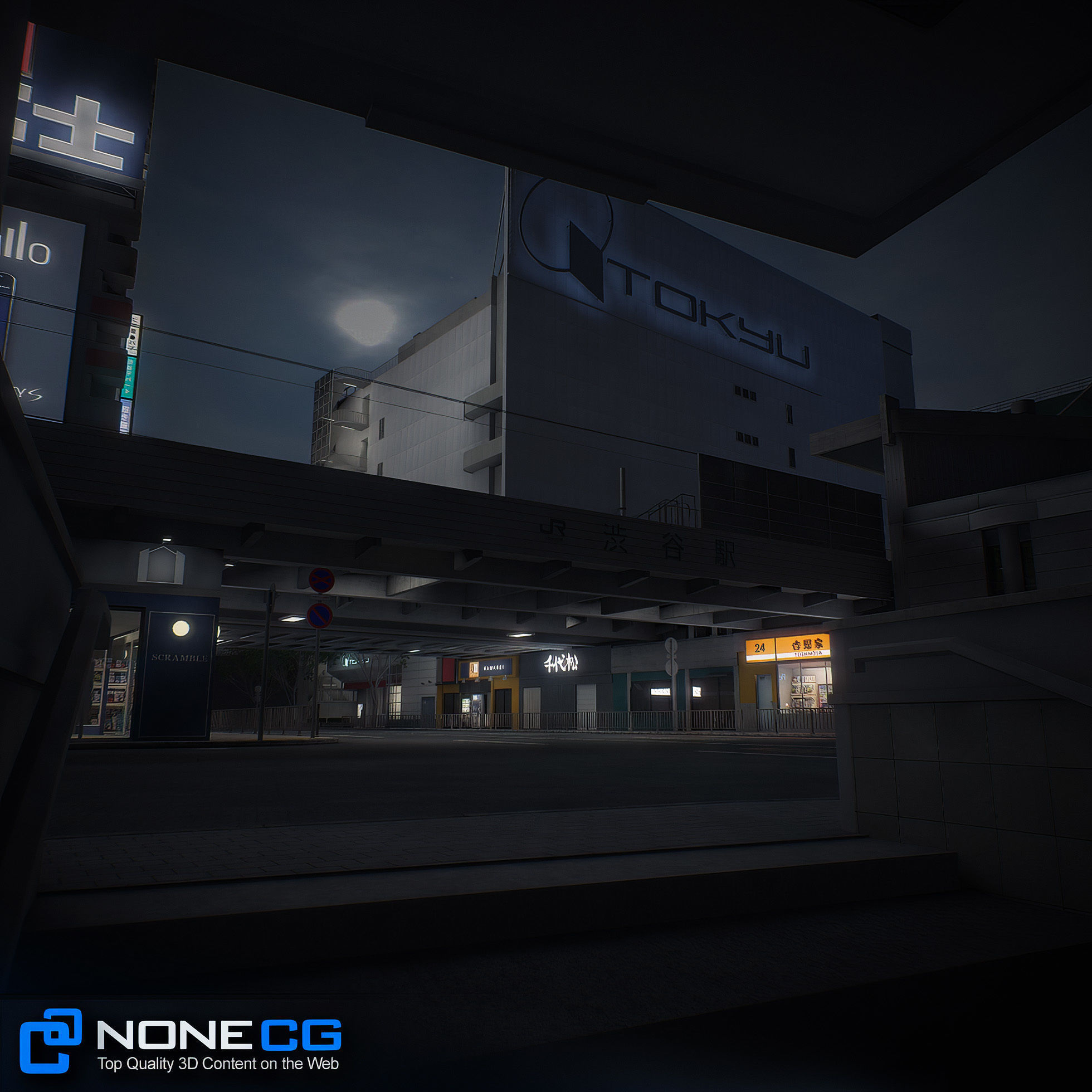 Tokyo Shibuya Block 7 3D model_47