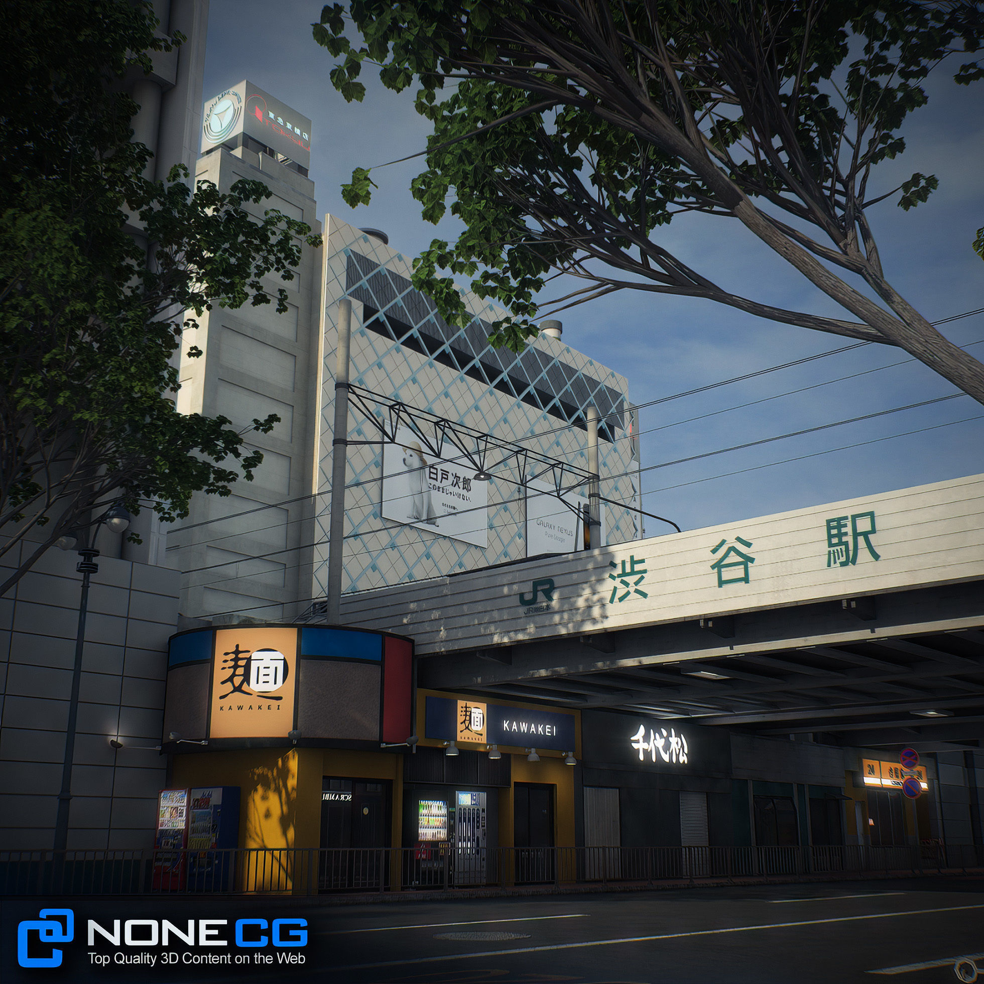 Tokyo Shibuya Block 7 3D model_5