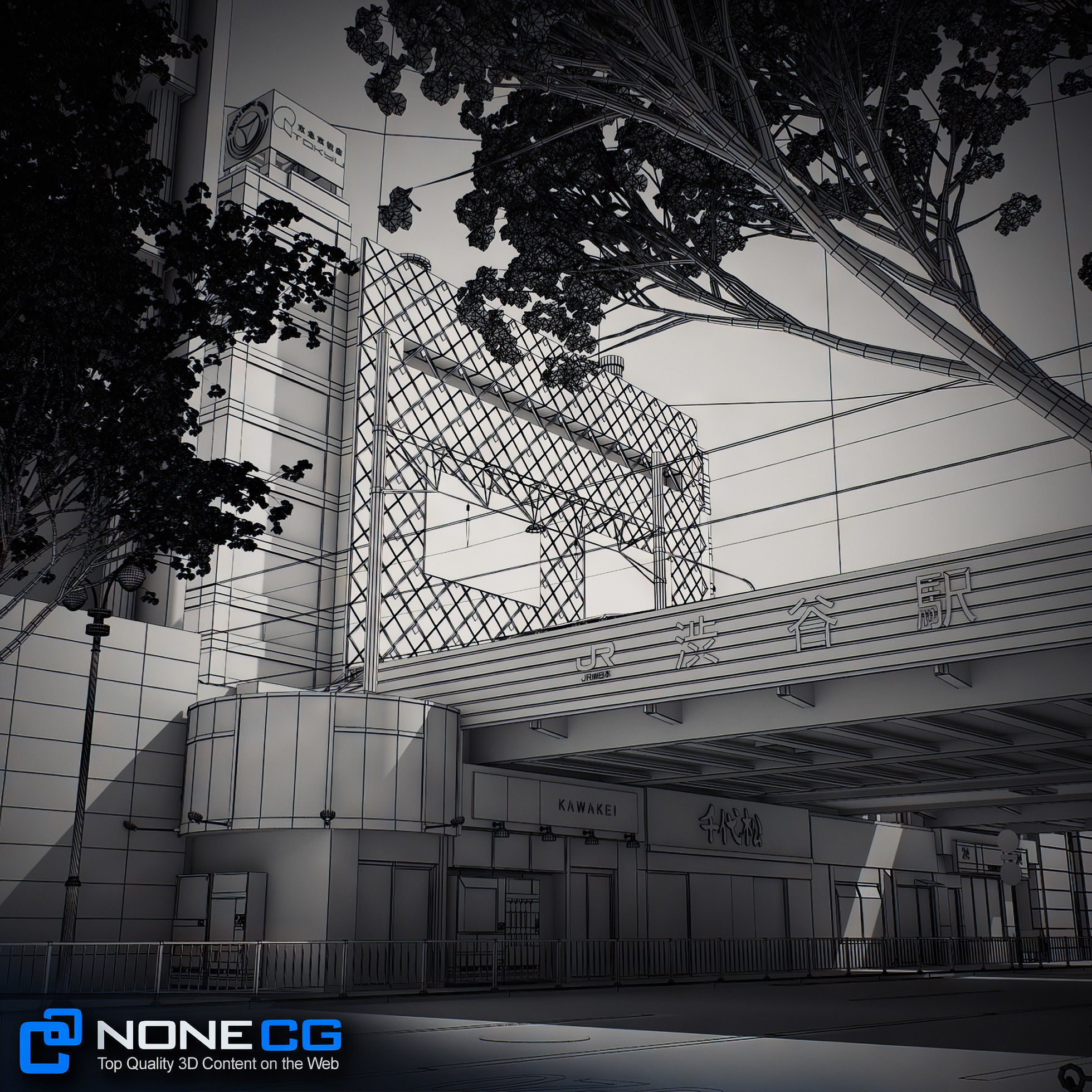 Tokyo Shibuya Block 7 3D model_6