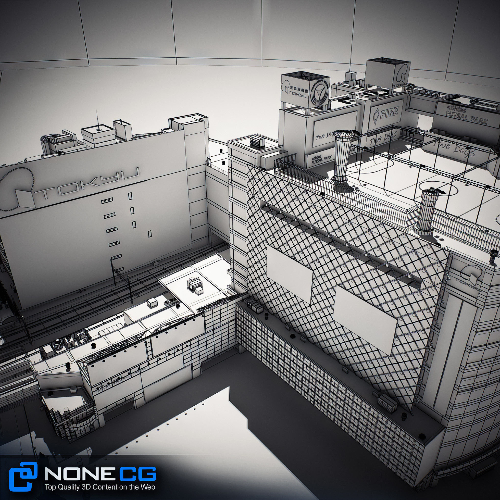 Tokyo Shibuya Block 7 3D model_30