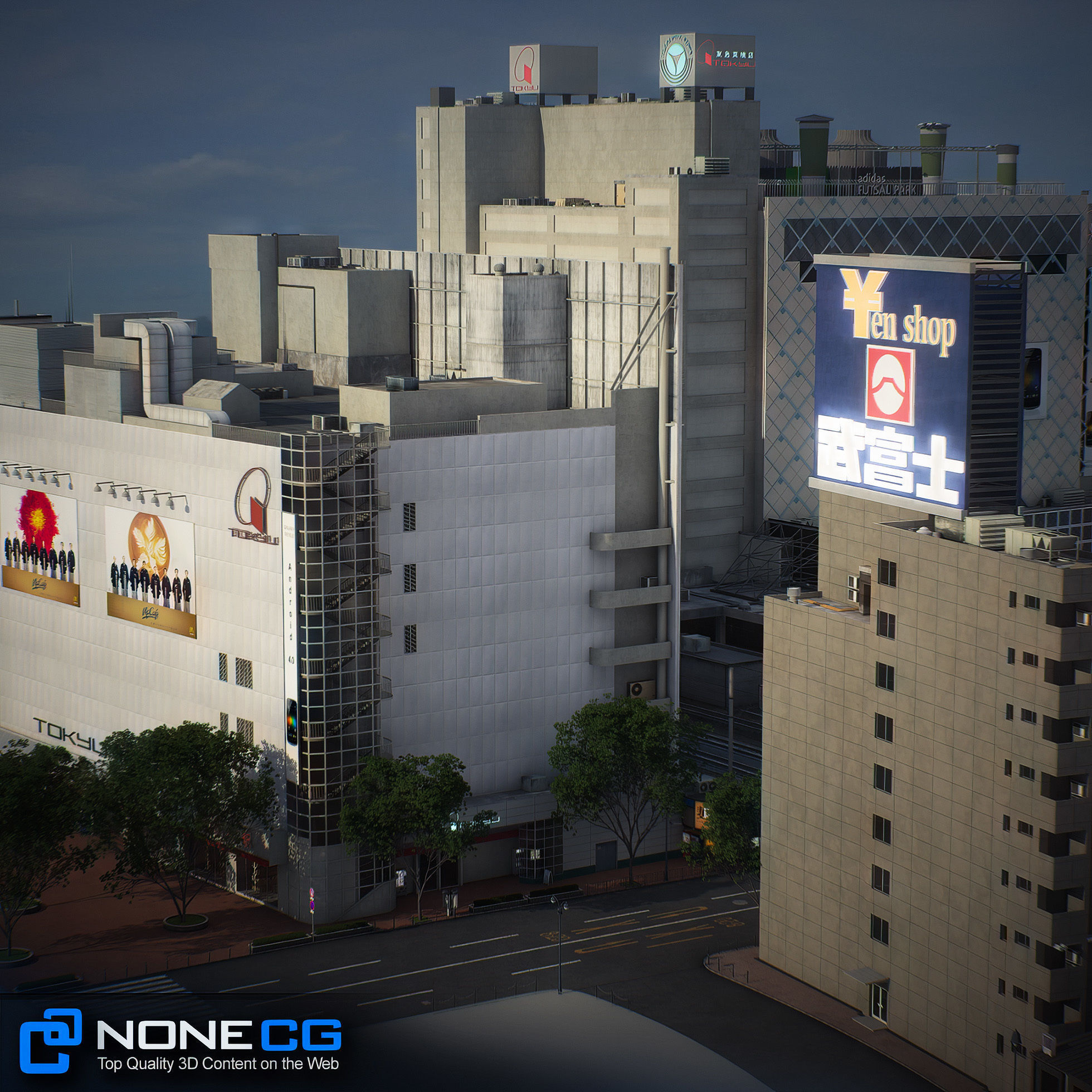 Tokyo Shibuya Block 7 3D model_13