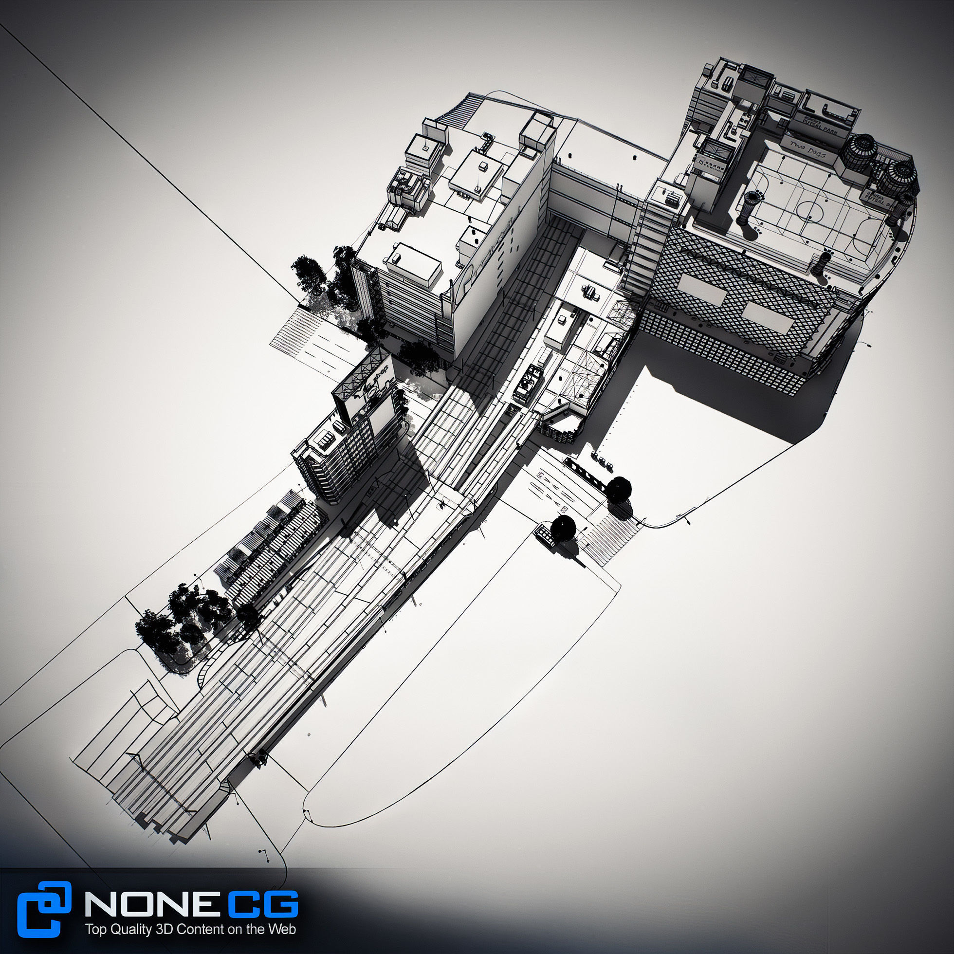 Tokyo Shibuya Block 7 3D model_34