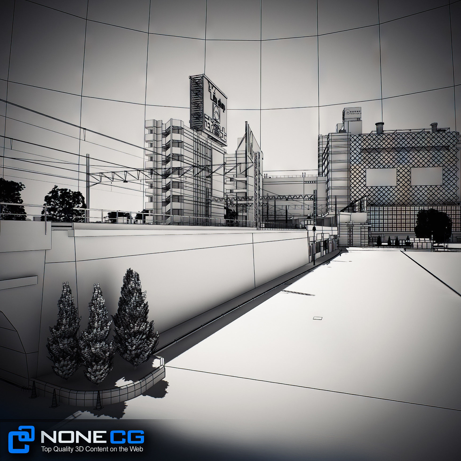 Tokyo Shibuya Block 7 3D model_42