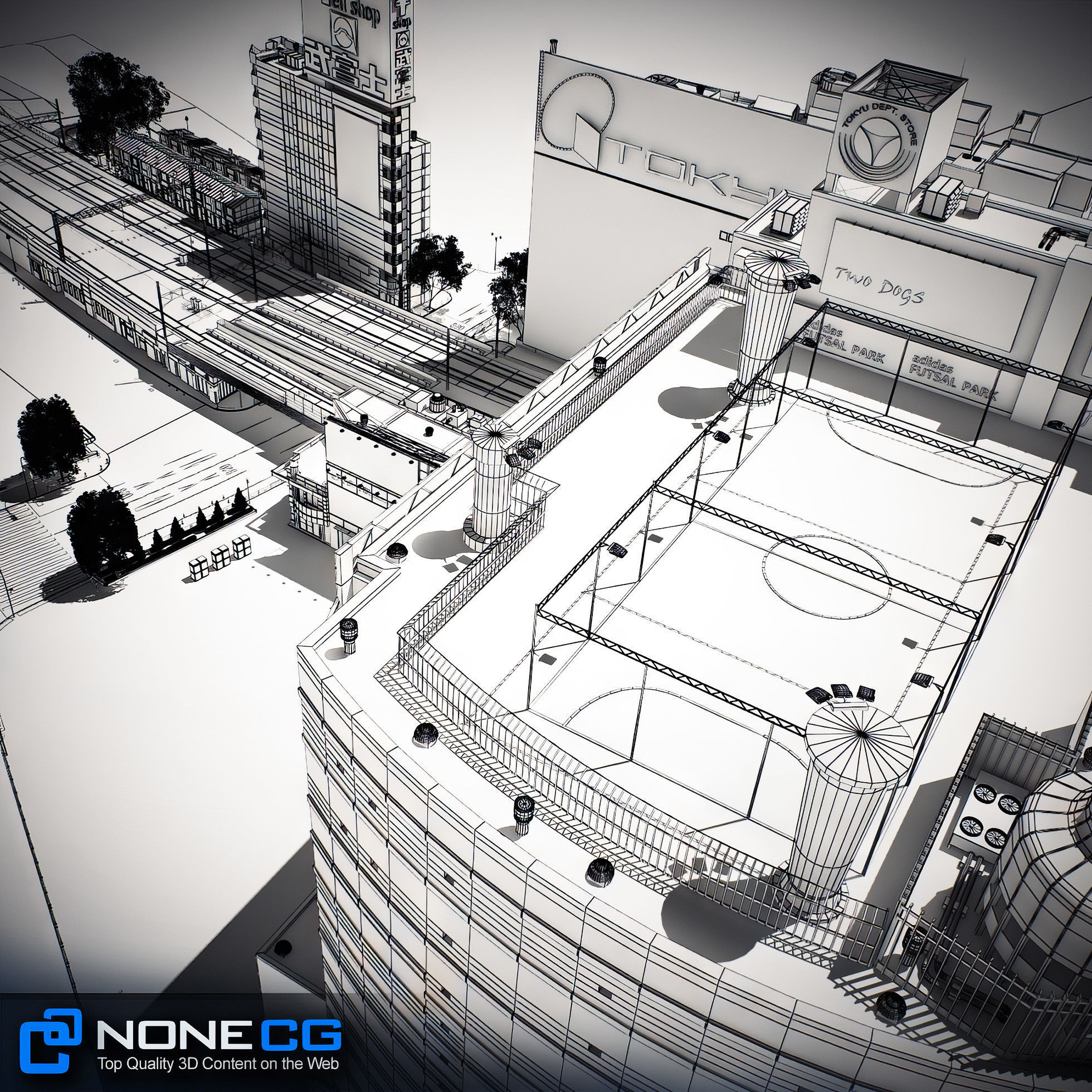 Tokyo Shibuya Block 7 3D model_49