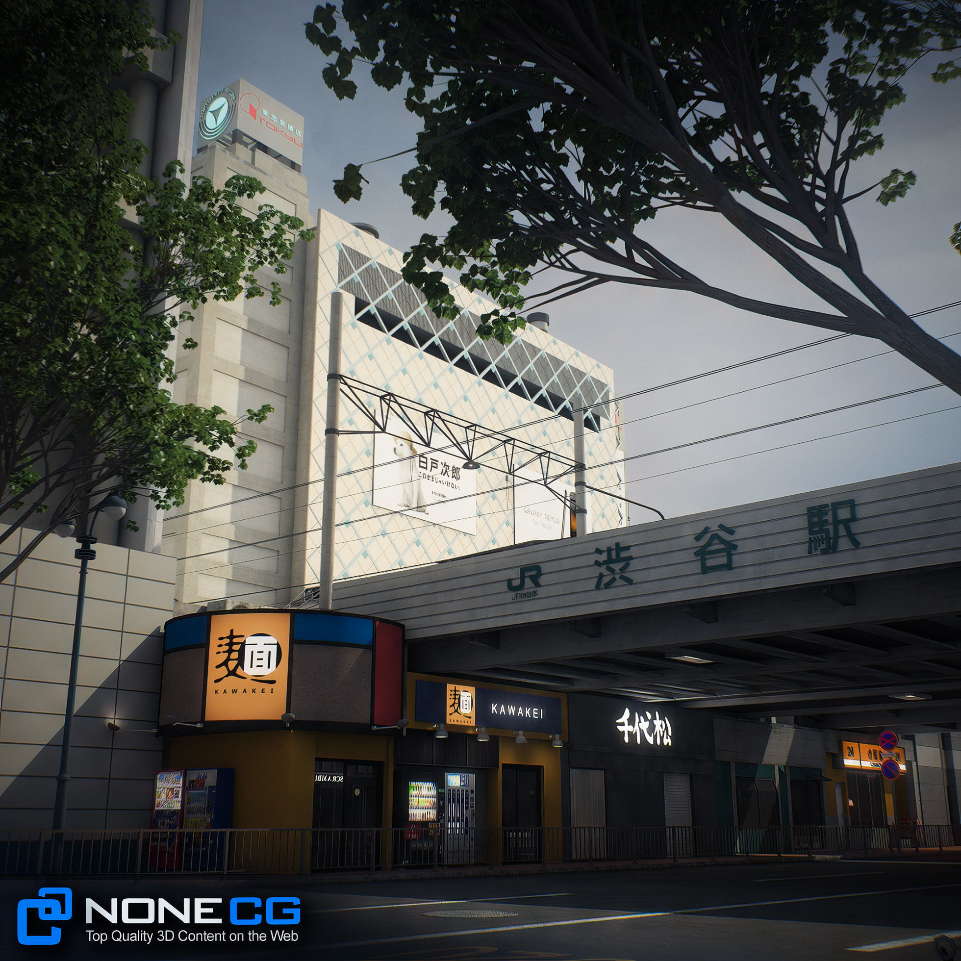 Tokyo Shibuya Block 7 3D model_7