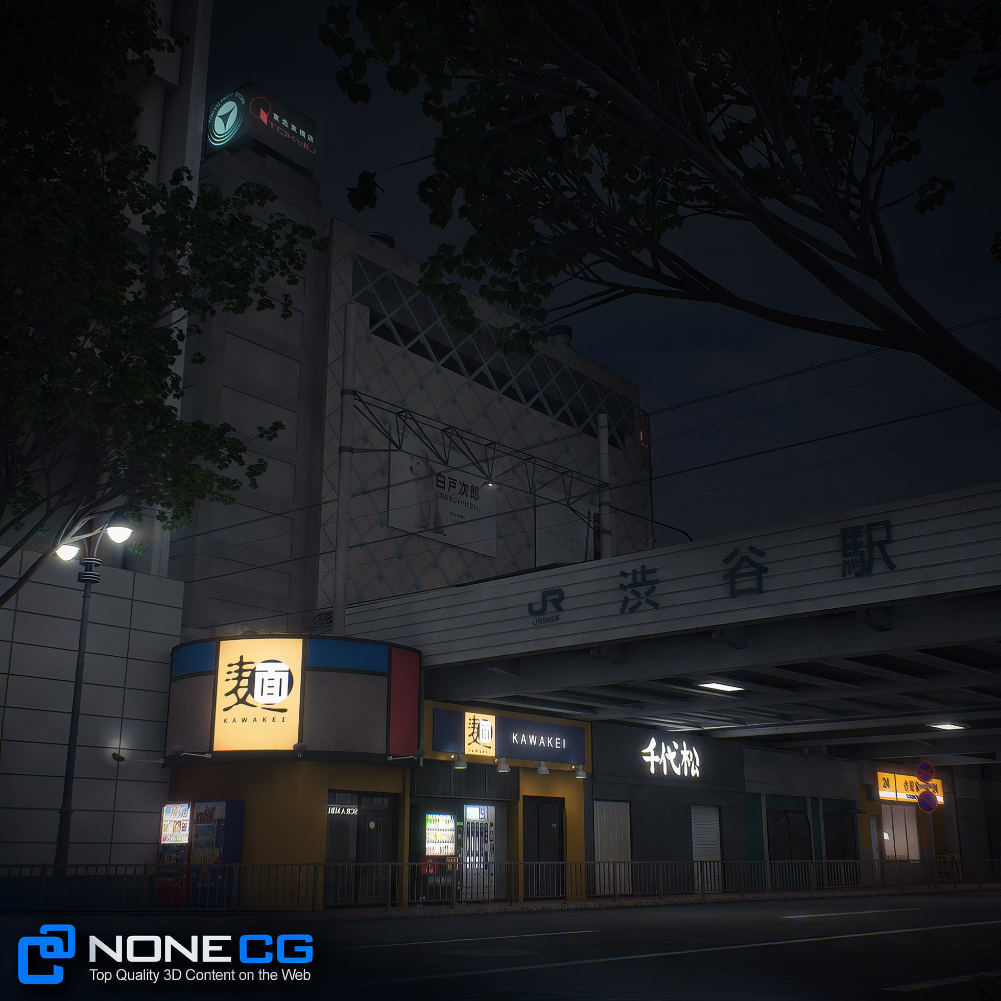 Tokyo Shibuya Block 7 3D model_8
