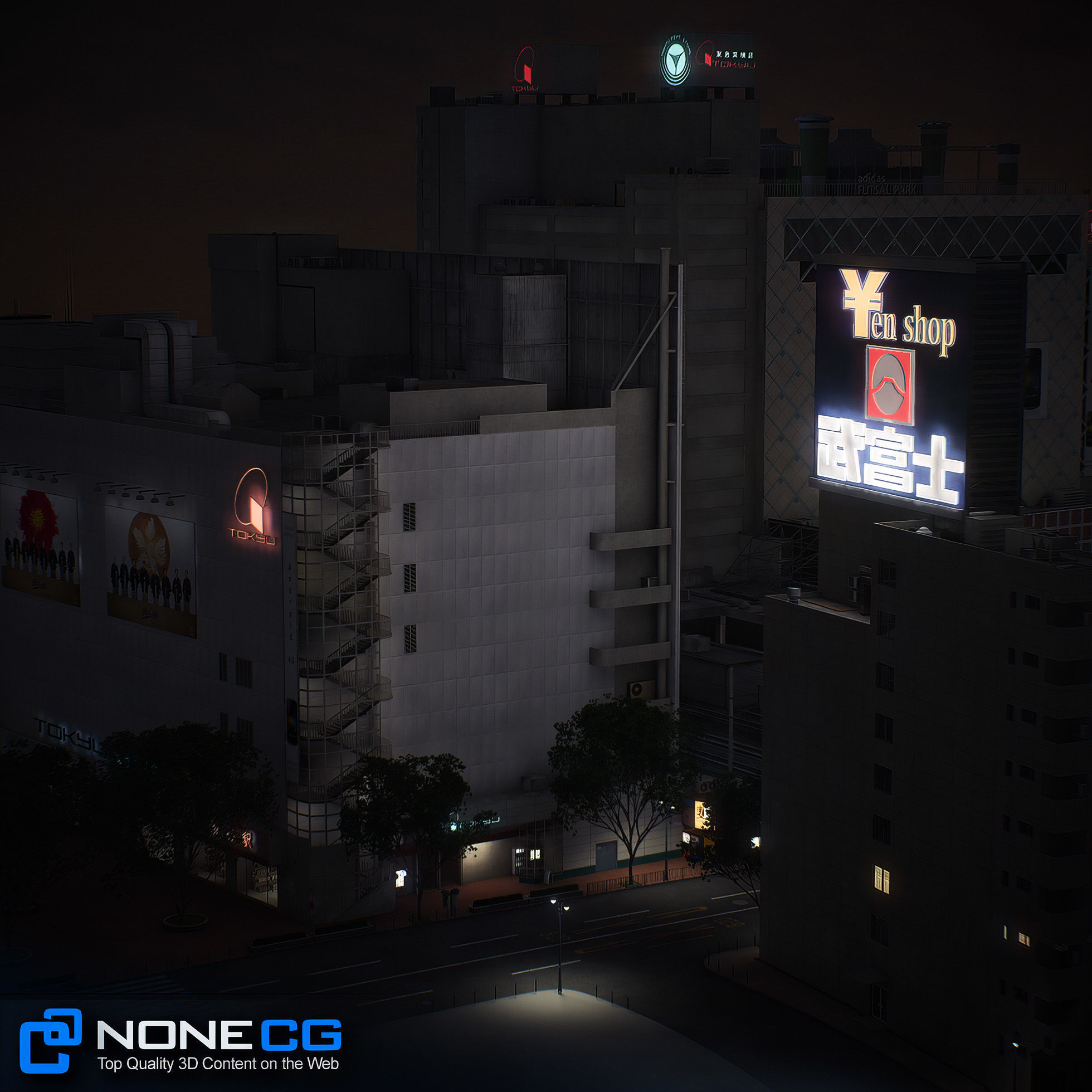 Tokyo Shibuya Block 7 3D model_16